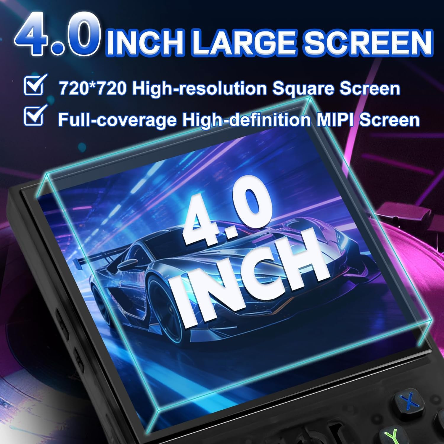 R36MAX Handheld Game Console – 4.0-Inch Screen, Support 22000+Classic Games,128G