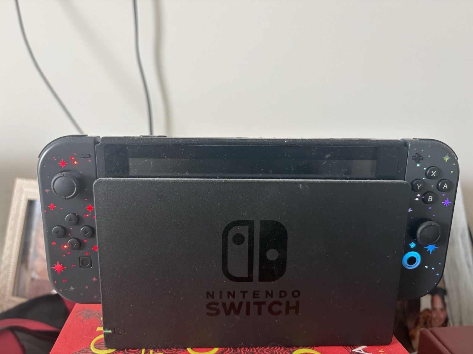 Nintendo Switch Console Black Wi-Fi Internet Browsing with Custom Controllers