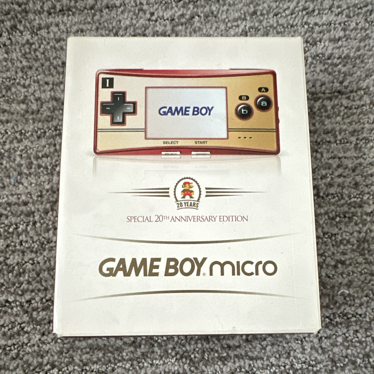 Nintendo Game Boy Micro Special 20th Anniversary Edition w/ Box Pouch OXY-001