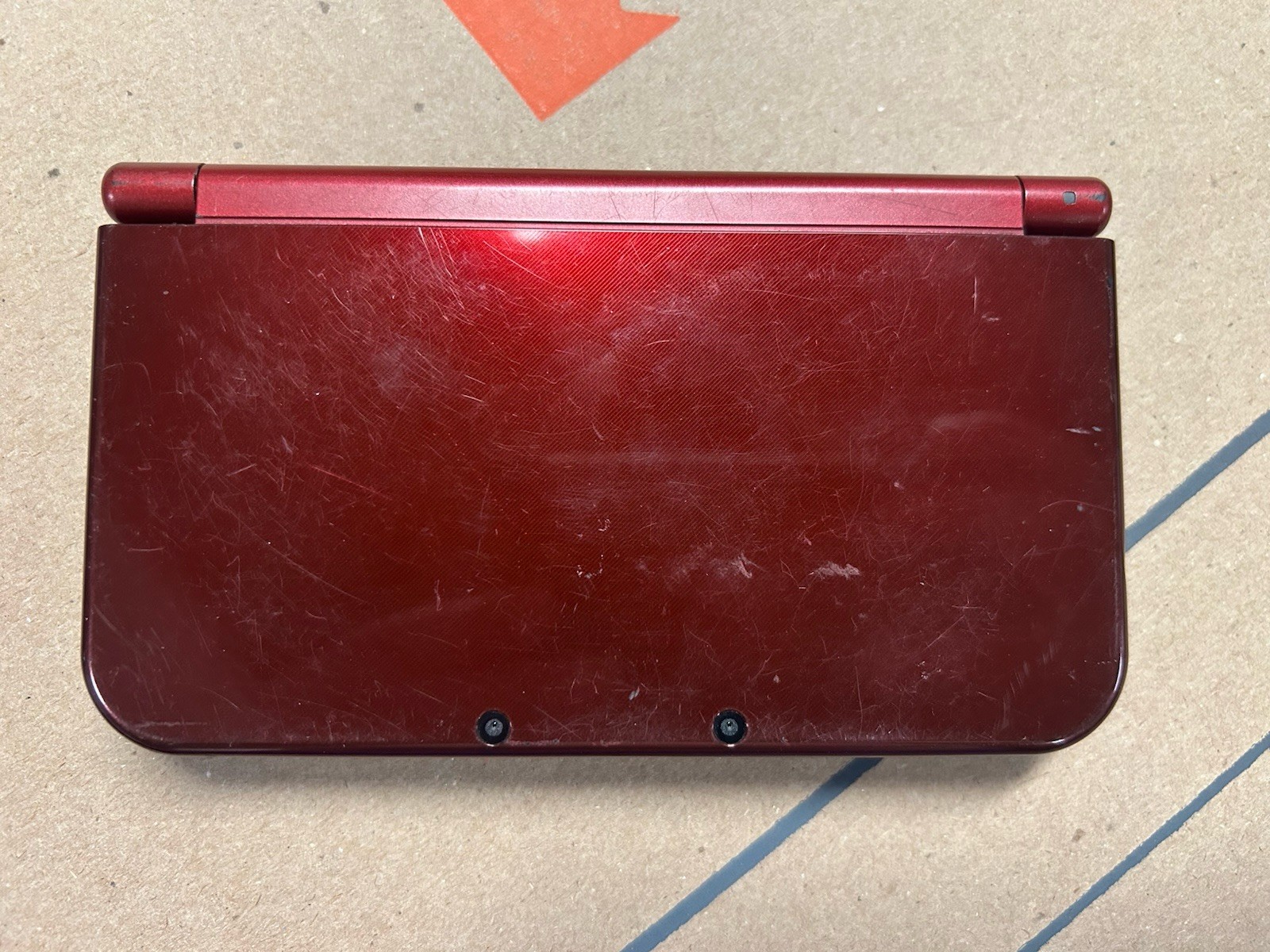Nintendo New 3DS XL Red Handheld System PARTS REPAIR BROKEN AS-IS