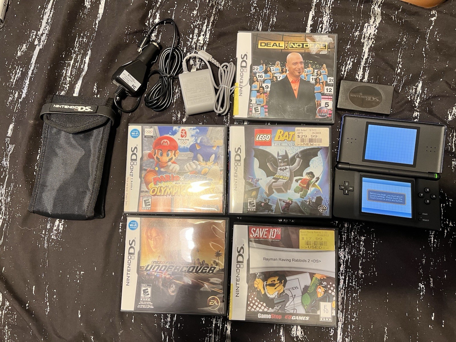 Nintendo DS Lite Handheld System – Blue Cobalt/Black Tested W/ Stylus & Charger