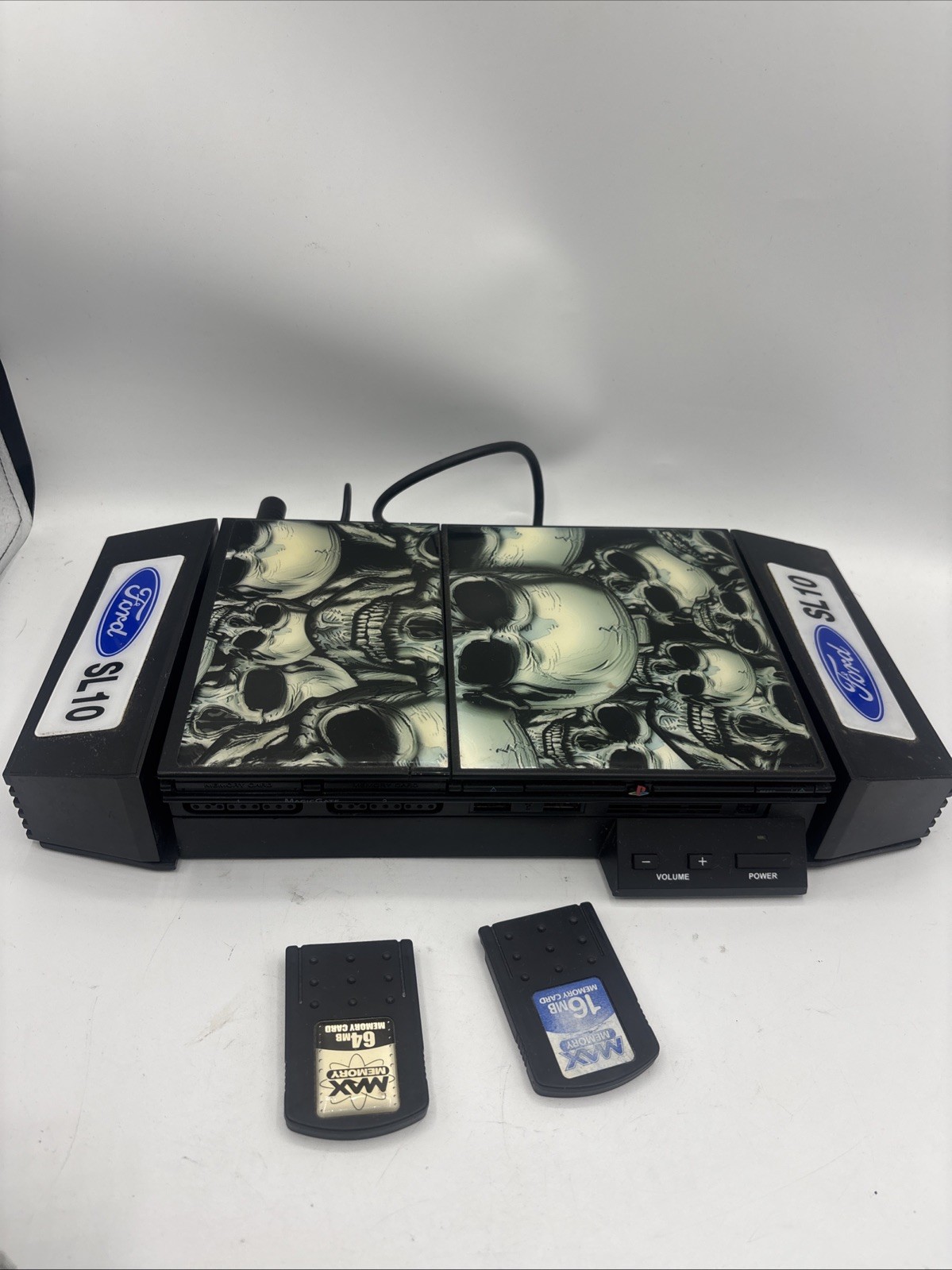 Sony PS2 Slim SCPH-75001 Console Bundle Intec Speaker – Untested As-is
