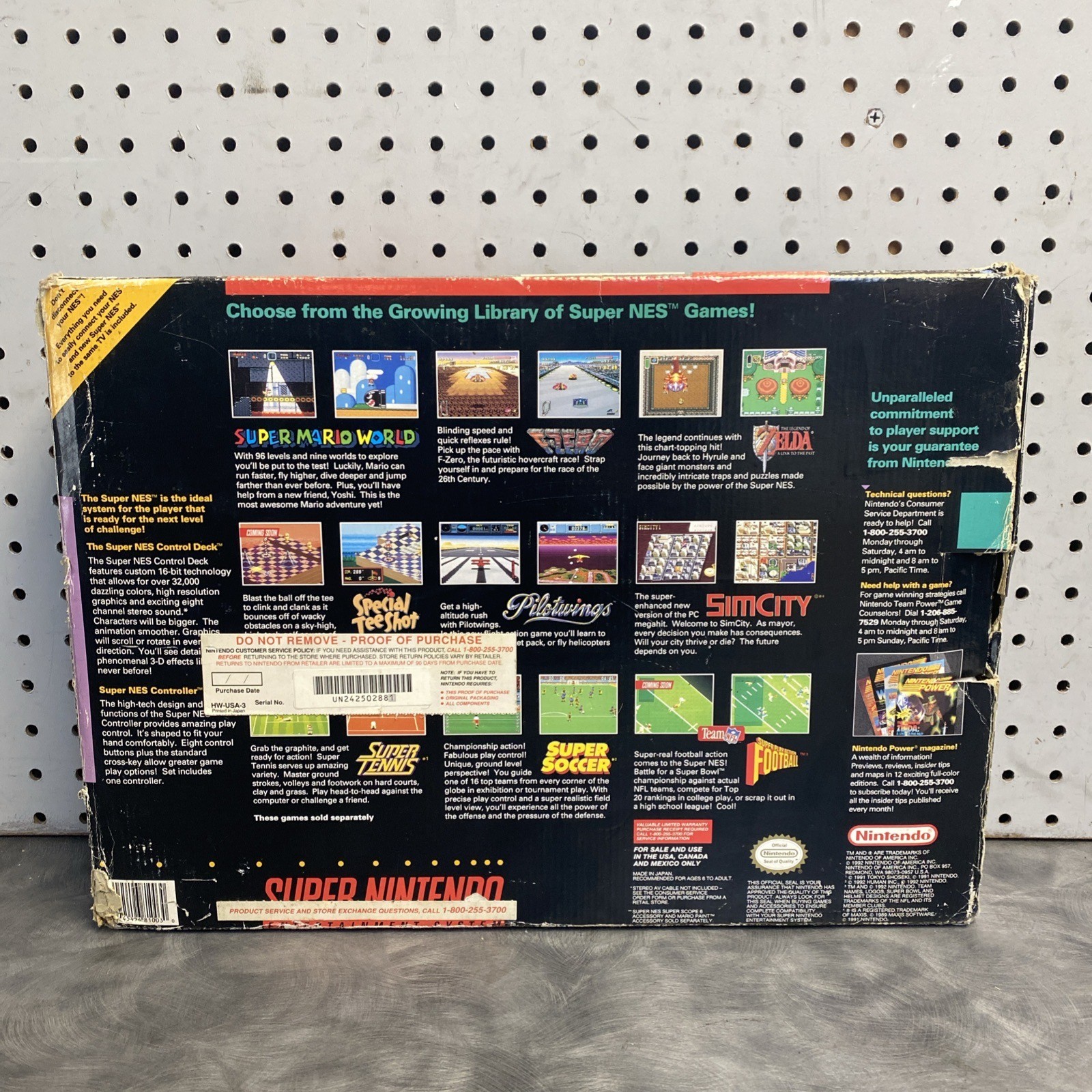 Super Nintendo SNES Console System Control Set Complete In Box