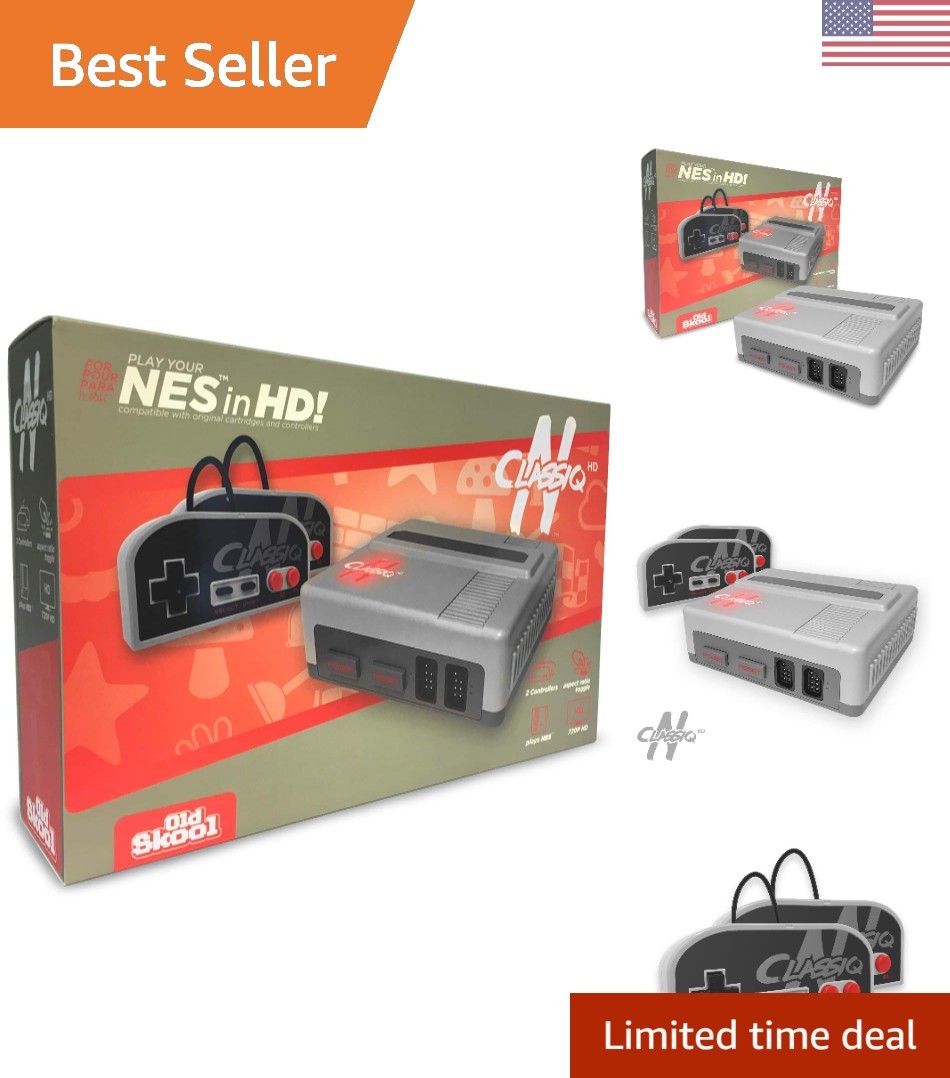Plug & Play CLASSIQ N HD Gaming Console for NES Cartridges – 720p/1080p