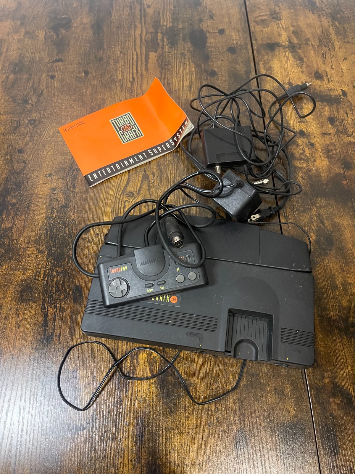 TurboGrafx-16 Console Bundle w/ 4 Games OEM Controller & NIB Turbo Pad