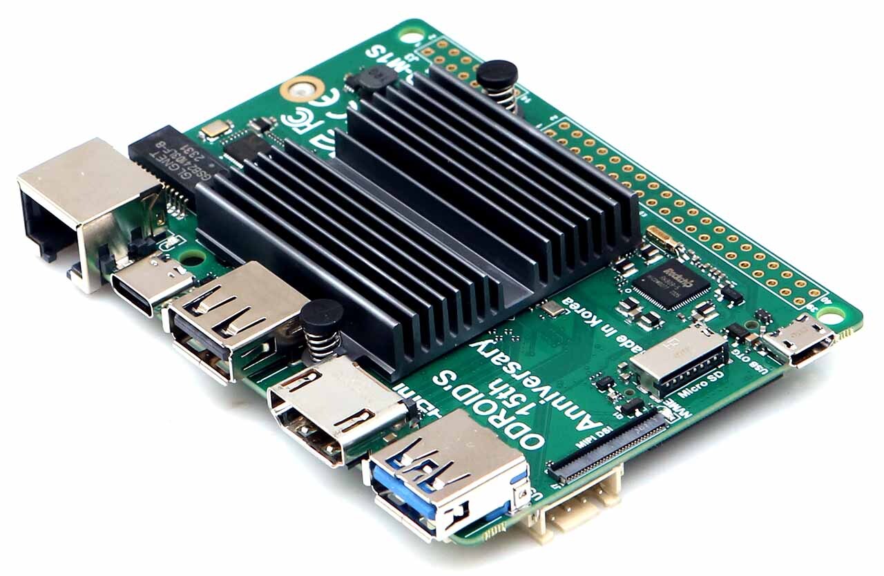 ODROID-M1S (Case, Heatsink, 64GB eMMC, and Power Supply Included)