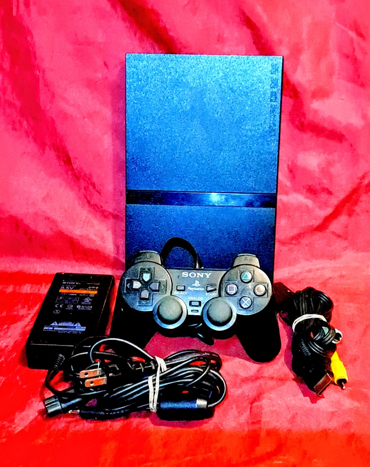 Sony PlayStation 2 PS2 Slim SCPH-77001 Console Bundle OEM Controller Tested Work
