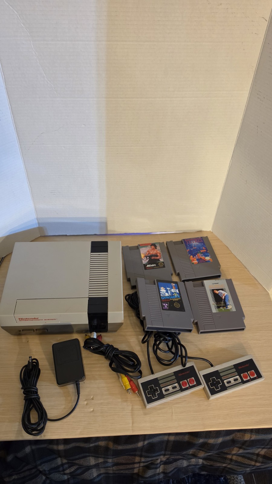 Nintendo NES Action Set Home Console Lot 4 Games – Tested And Works, Read D
