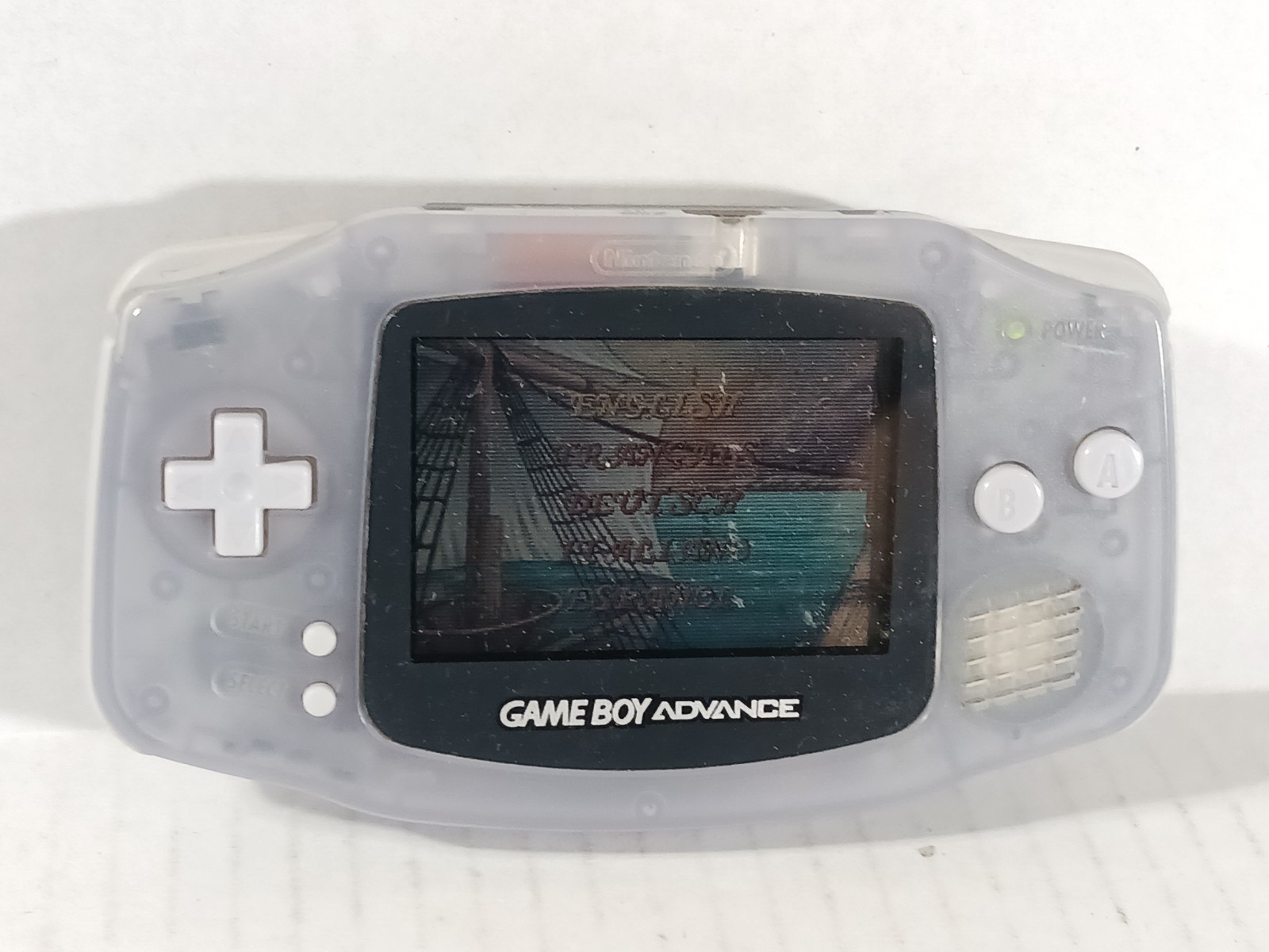 GBA Nintendo Game Boy Advance AGB-001 Glacier Tested Working Bad Battery Cover