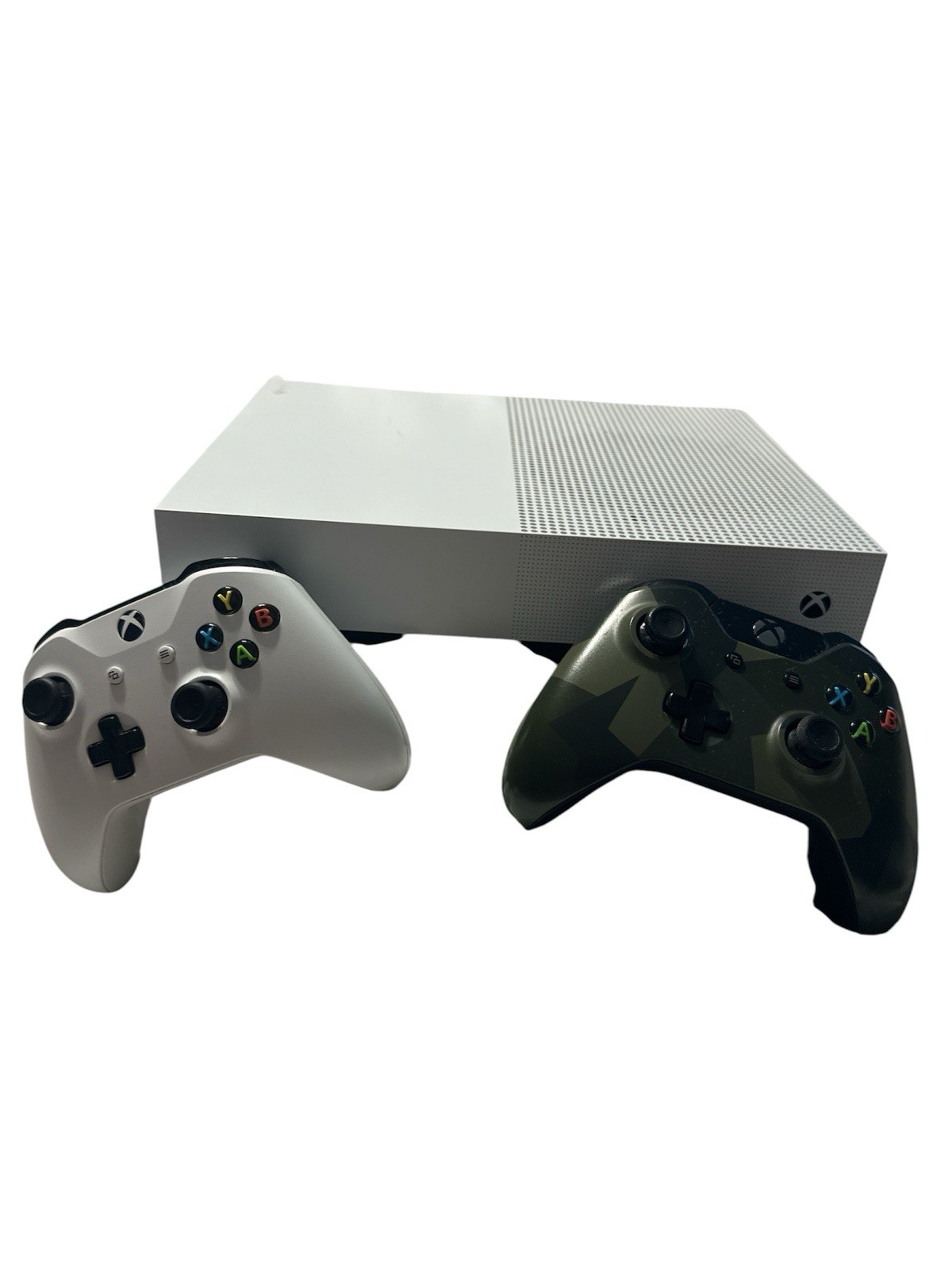 Microsoft Xbox One S All Digital Edition Console with White & Camouflage Contro…