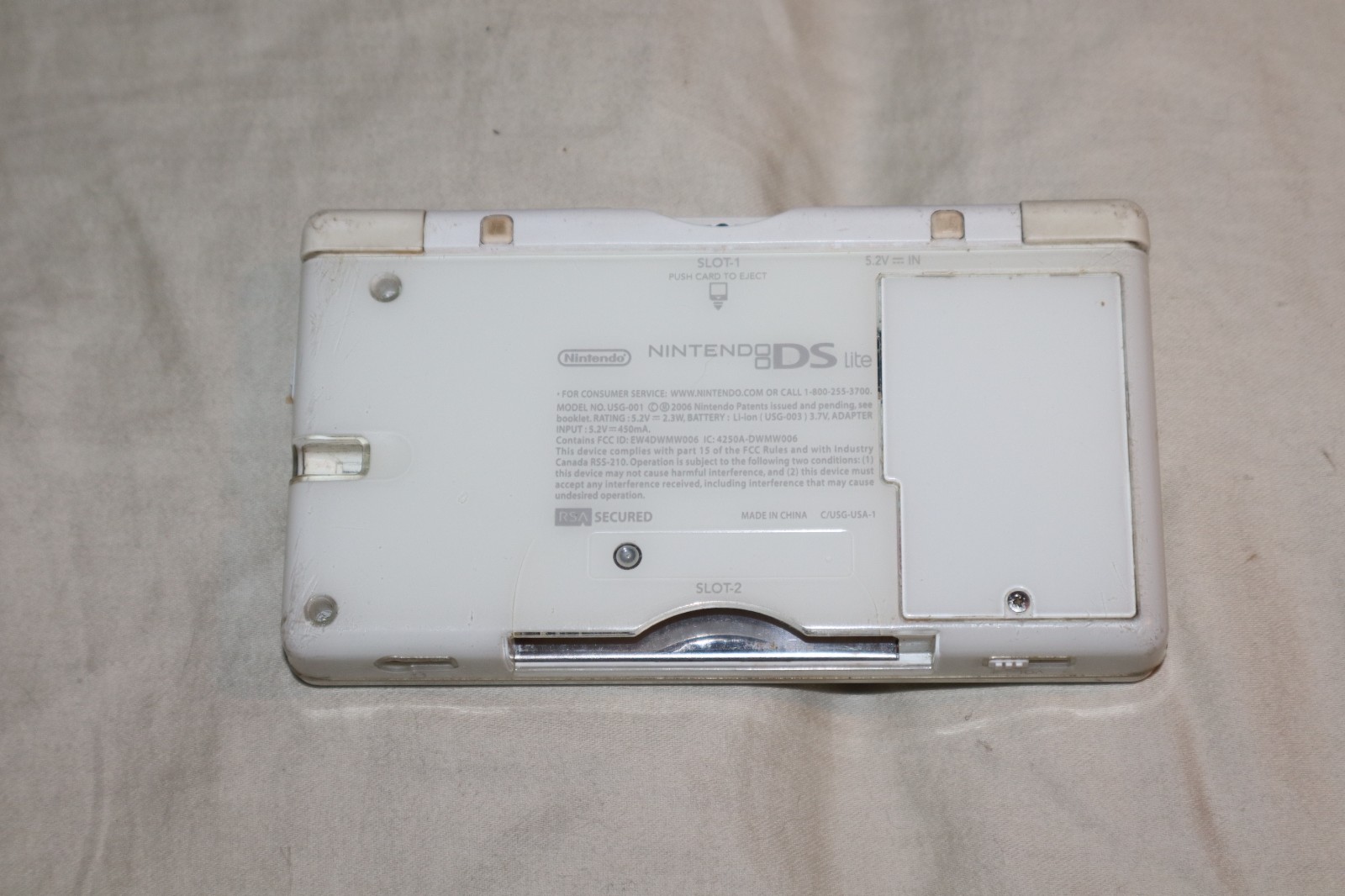 Nintendo DS Lite Handheld Console ONLY- Polar White *READ*