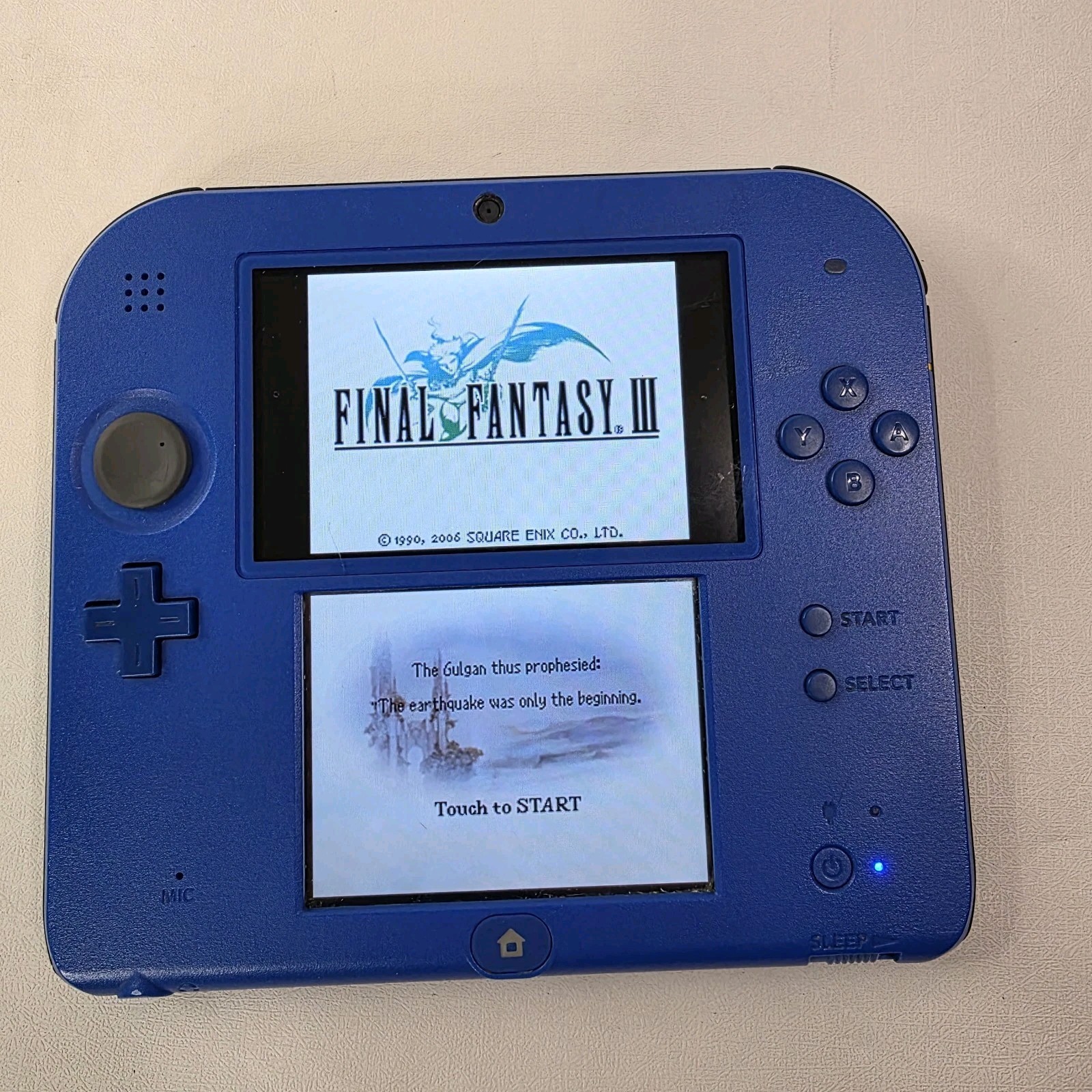 Nintendo 2DS Handheld System Blue With Mariokart 7. Tested And Working. READ!!!!