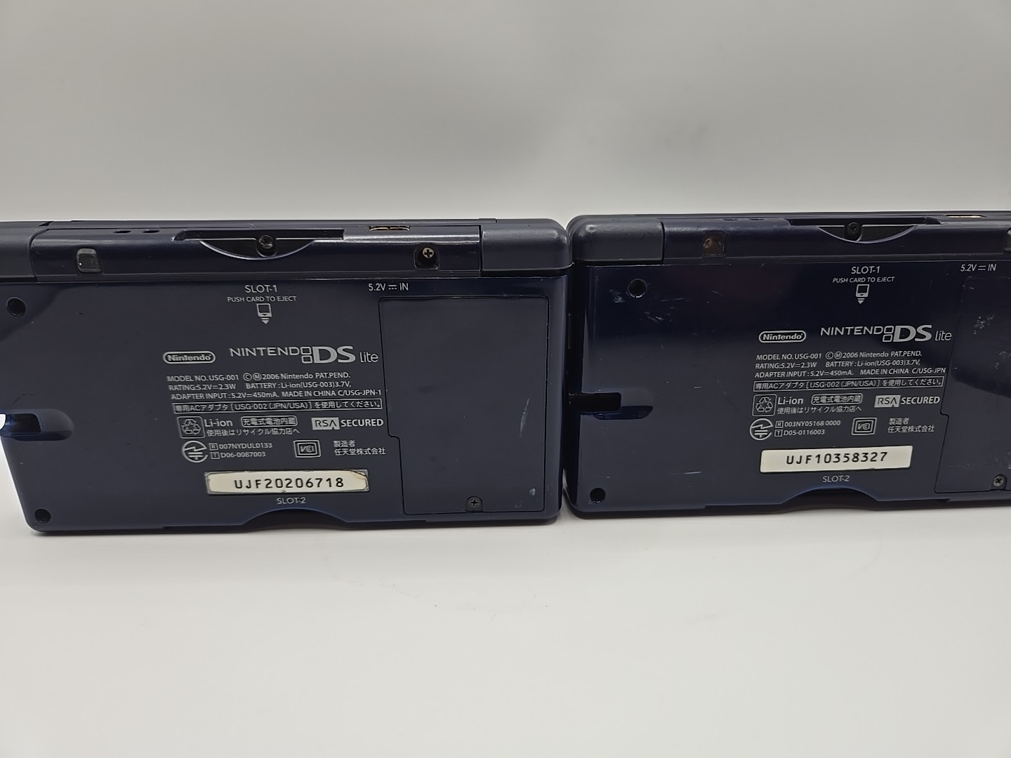 2x Nintendo DS Lite Handheld Working System Blue Top Screen On Both Need Replace