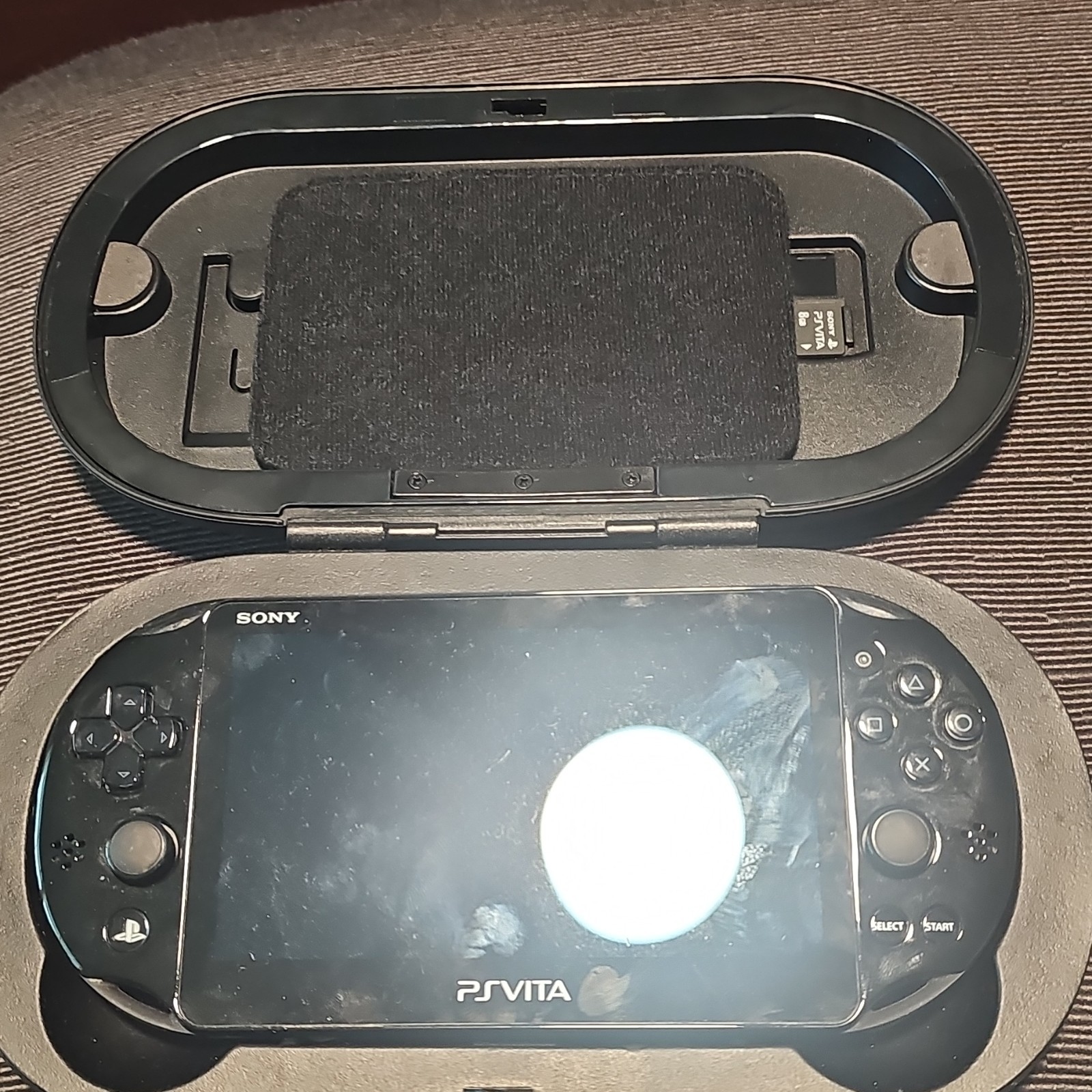 Sony PS Vita (PCH-2000) Black Wi-Fi Handheld w/ Case, 8GB Card, Game