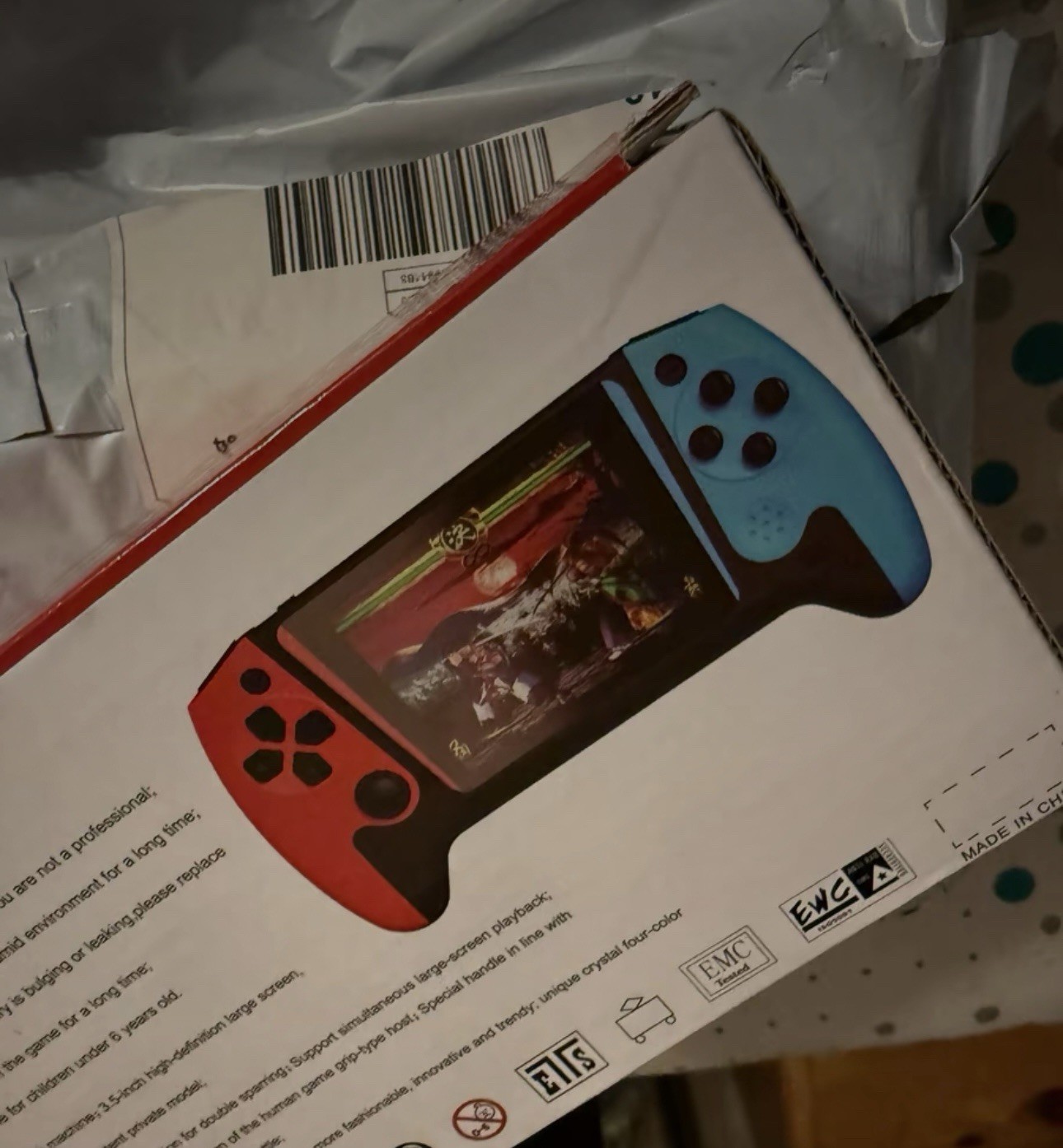 500 in 1 Handheld Video Game Console Red Blue Black Built-in Games