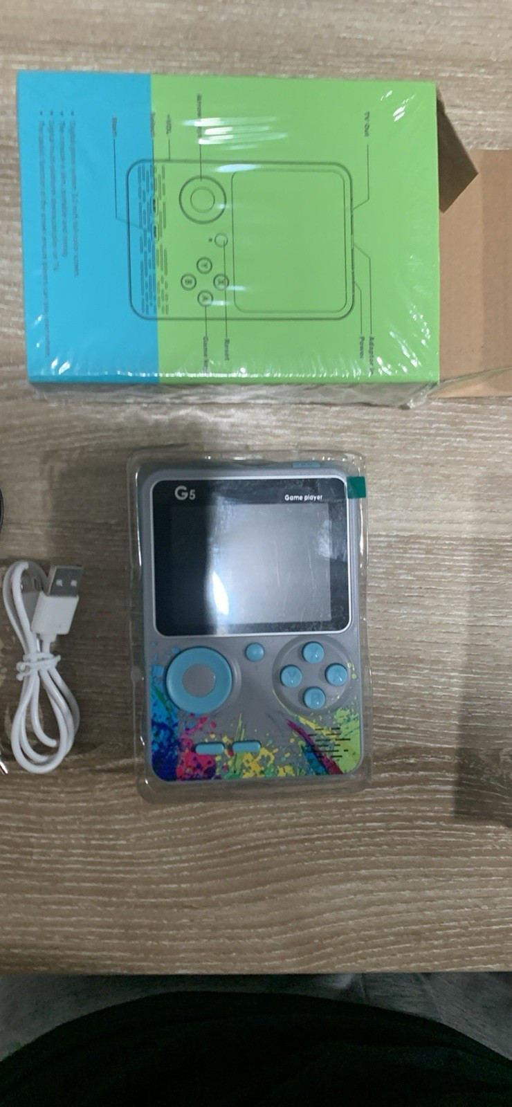 G5 Handheld Game Console, Built-In Games, 480p, USB & RCA AV Cable