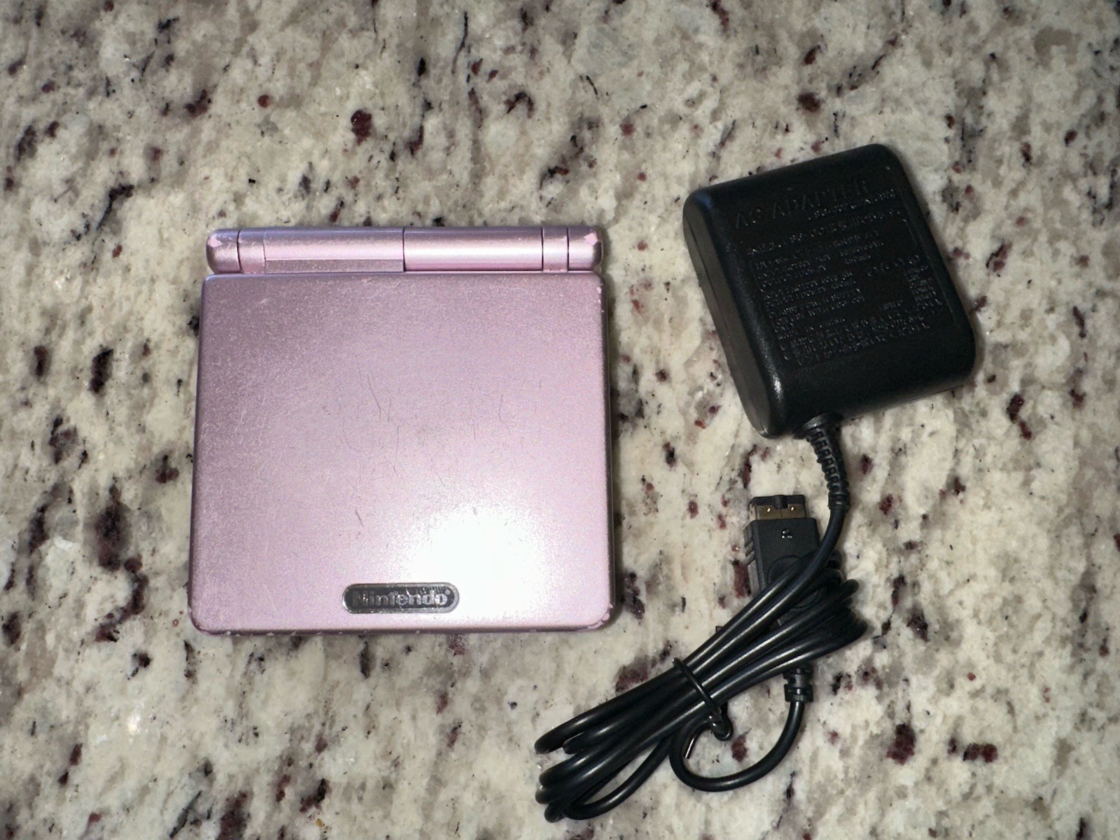Nintendo Gameboy Advance GBA SP Pearl Pink Handheld System AGS-101 Tested