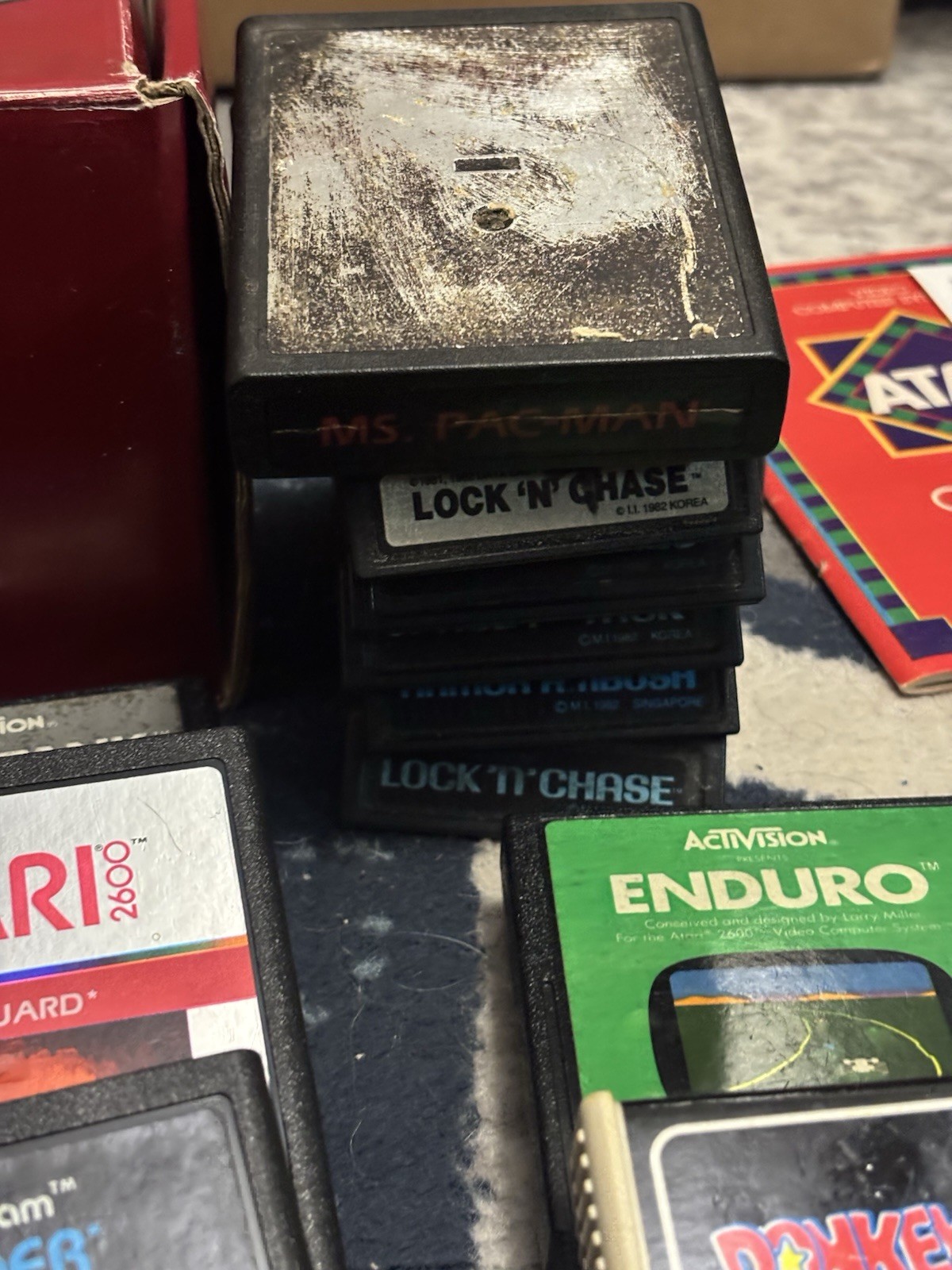 Atari 2600 Jr. Console in Box w/ 25+ Games, Sticks, and Manuals! UNTESTED READ!