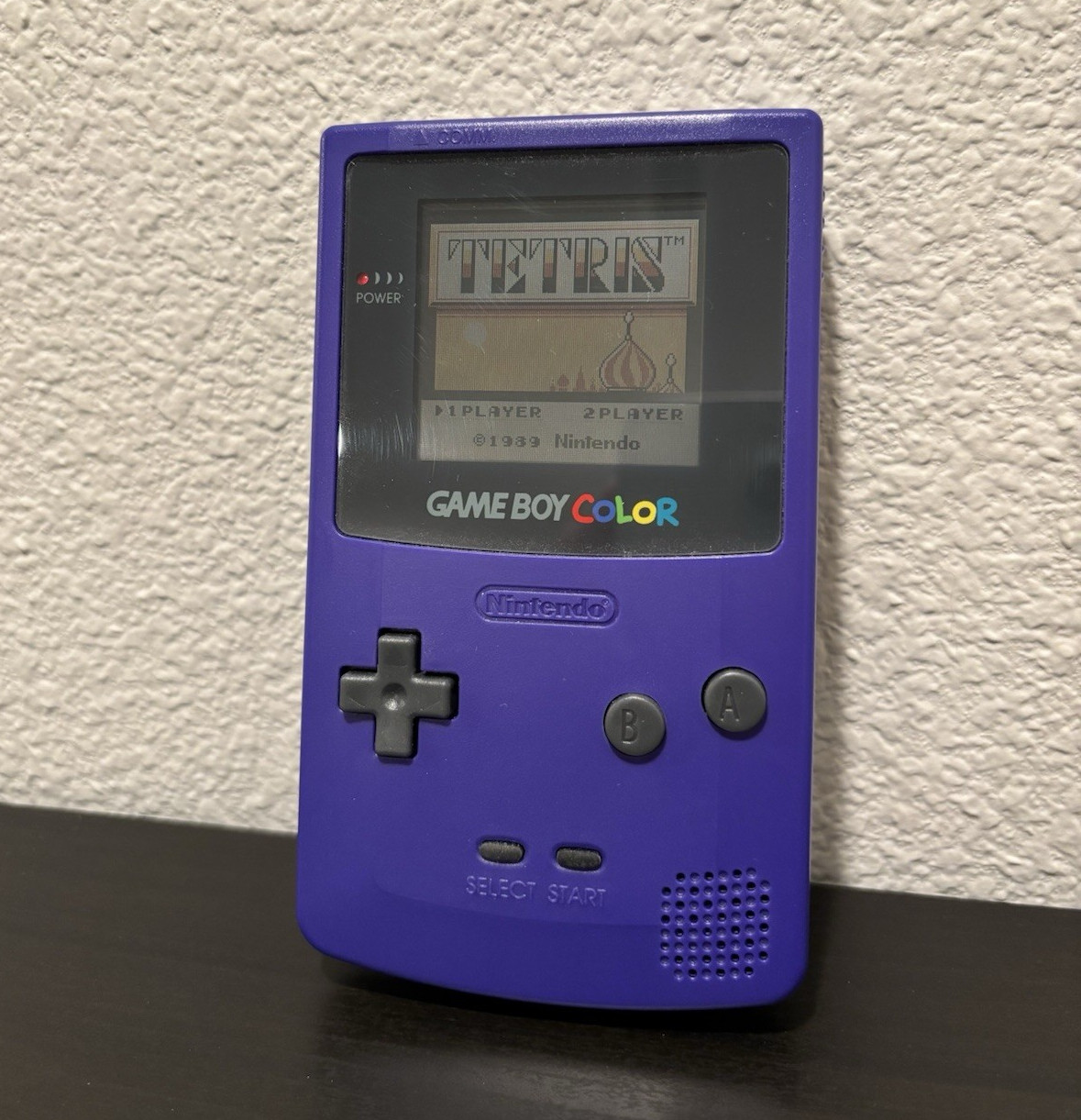 Nintendo Game Boy Color CGB-001 Purple Handheld, Color Screen, Headphone Jack