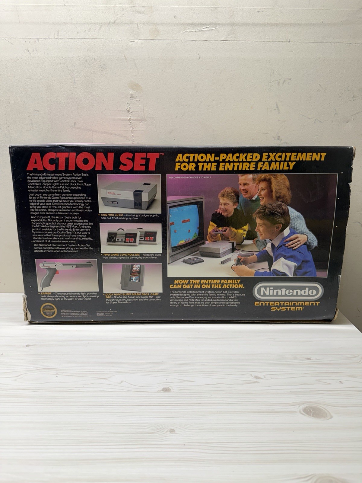 Nintendo NES Action Set Console With Box No Manuals