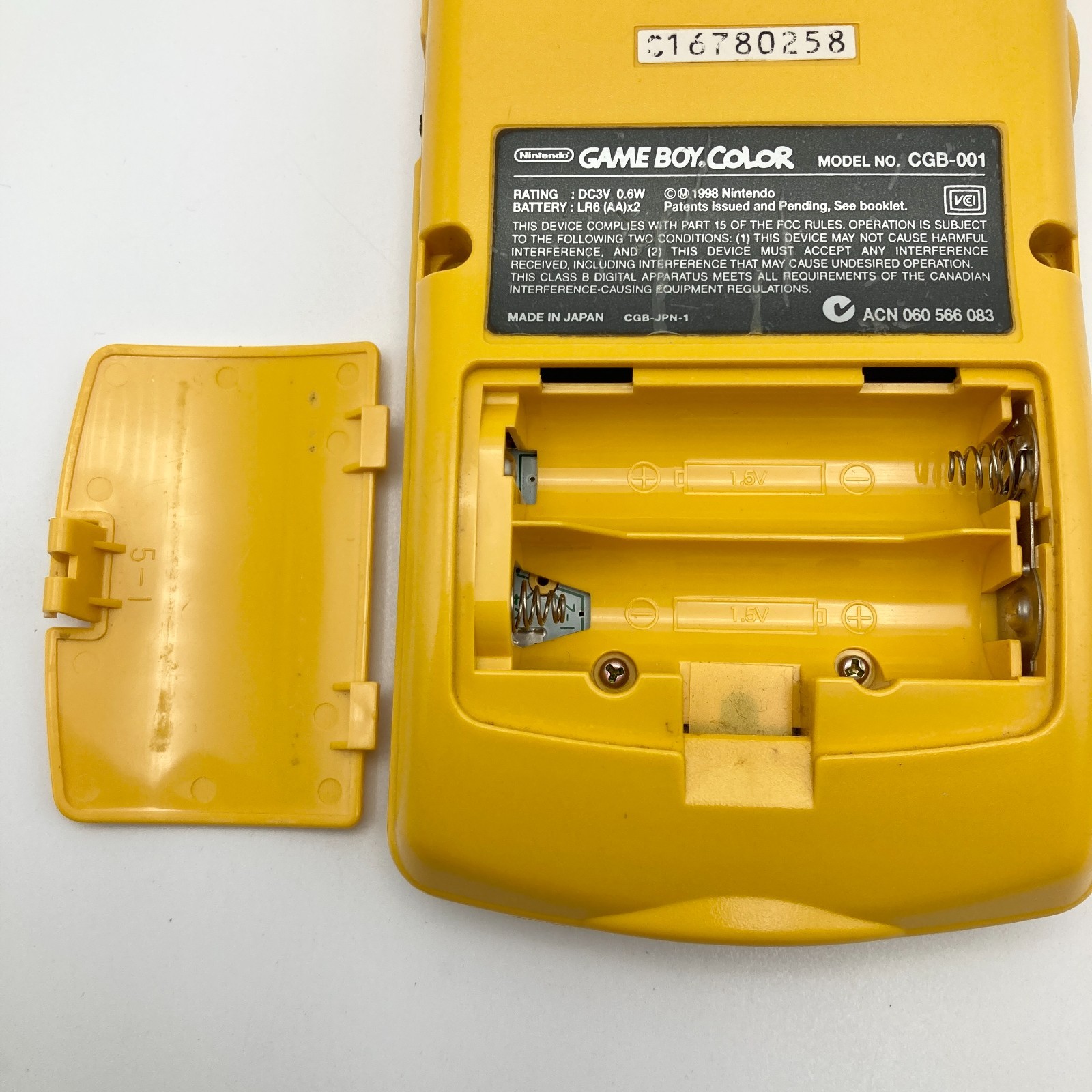 Nintendo Game Boy Color Yellow CGB-001 Console Box Manual Japan