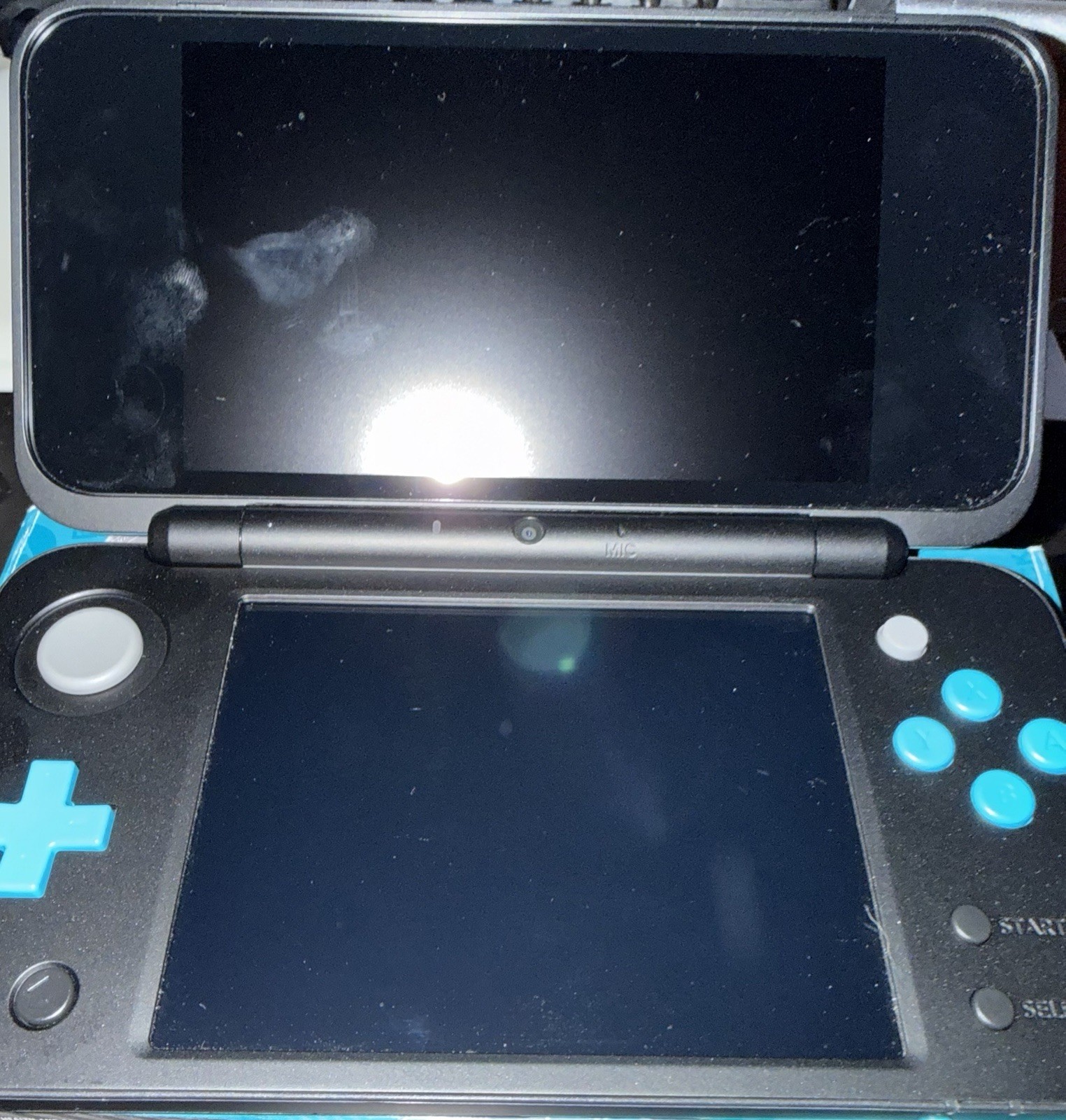 New Nintendo 2DS XL Console Black Turquoise CIB Open Box Tested