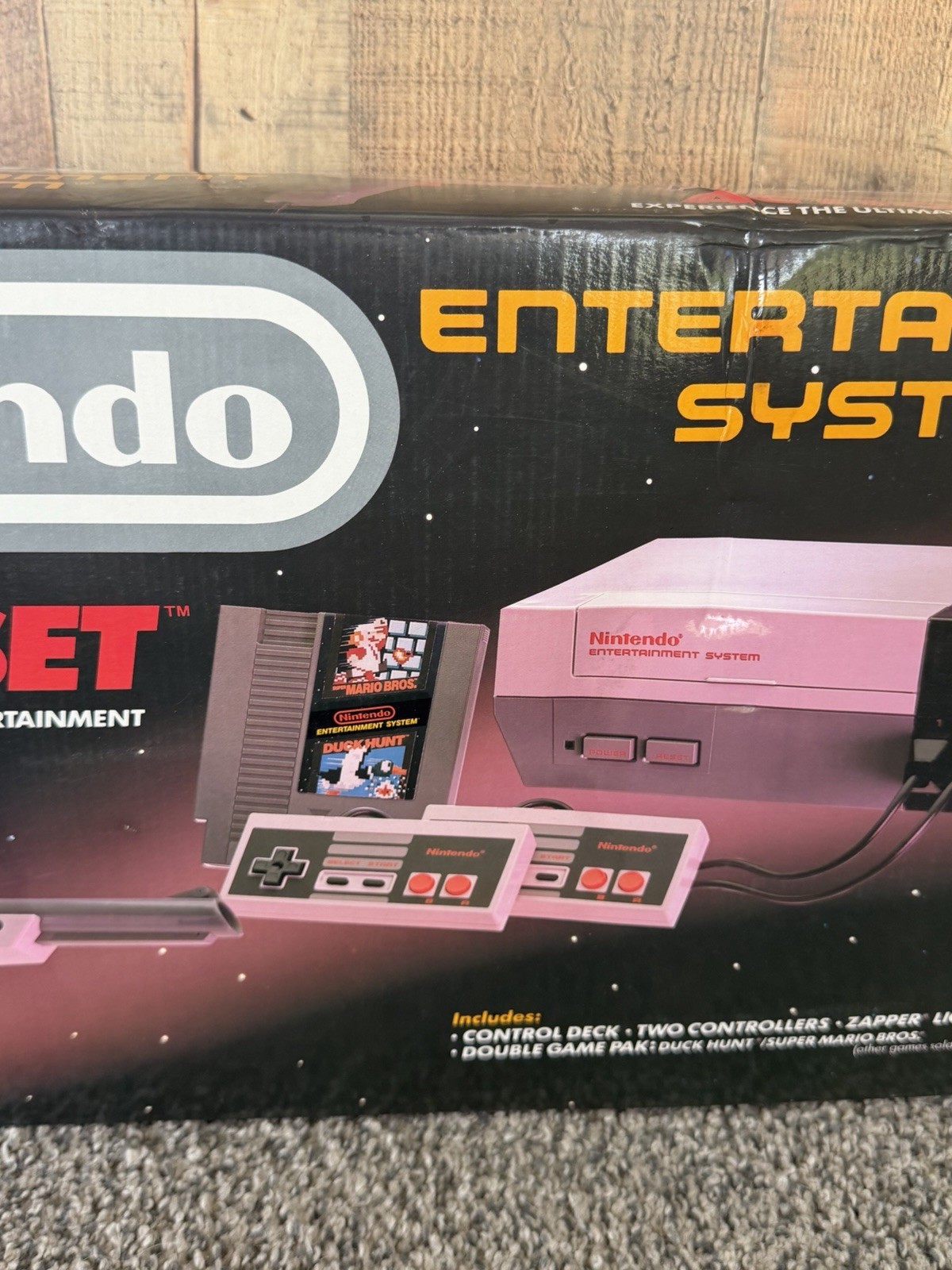 VINTAGE NINTENDO ACTION SET CONSOLE WITH BOX GAME CONTROLLERS INCOMPLETE