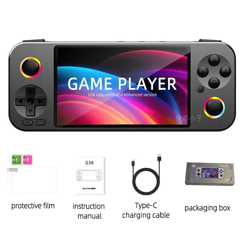 4.5-inch IPS HD Retro Handheld Game Console G36 Enhanced Version 30000+ Games