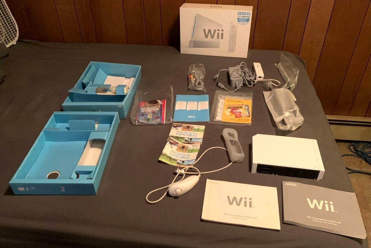 Nintendo Wii Sports Game Console RVL-001 2006 ~ Complete CIB Tested Working