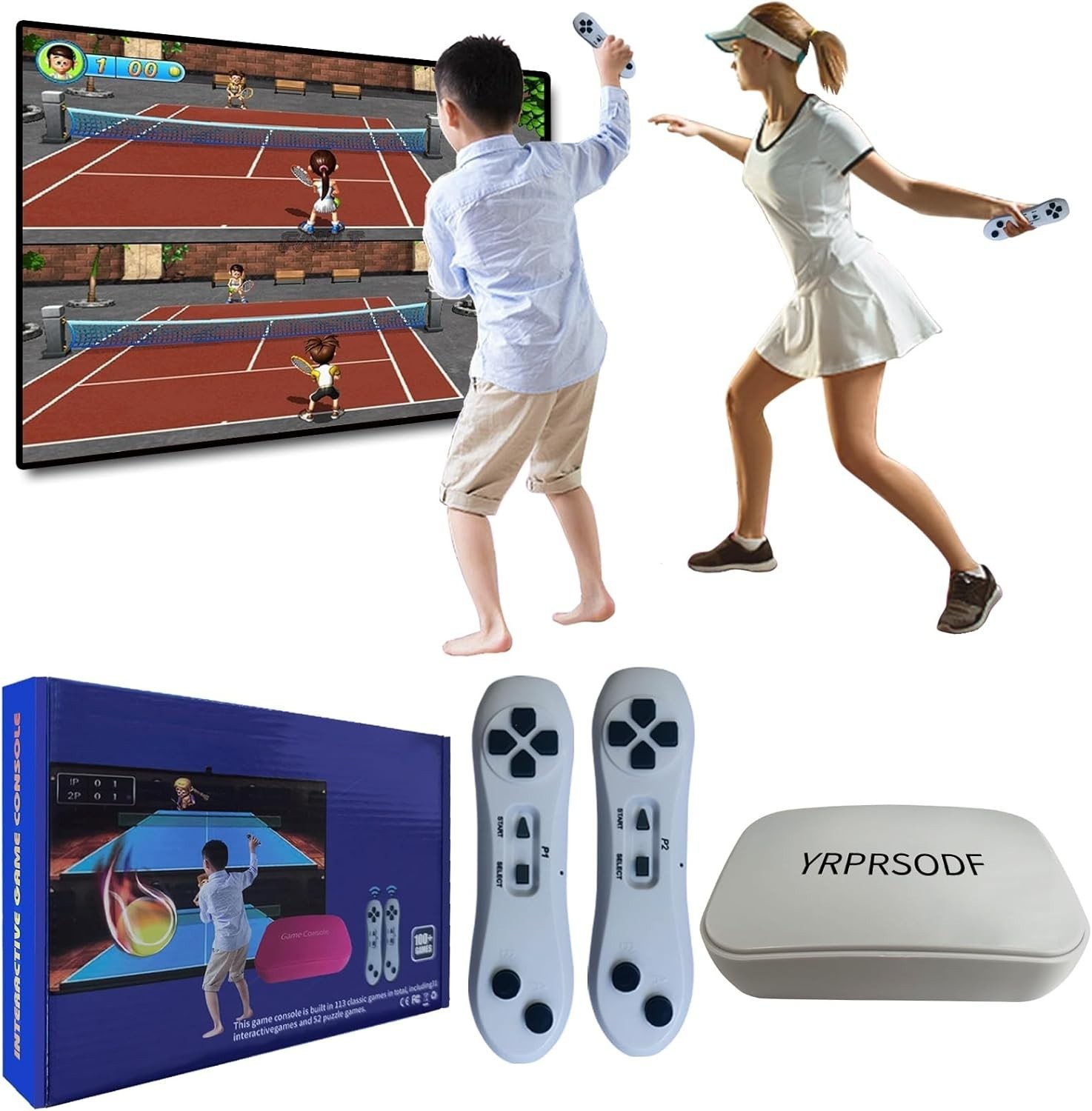 Compact Plug & Play Game Console with 2.4G Wireless Control for Fun Family Time