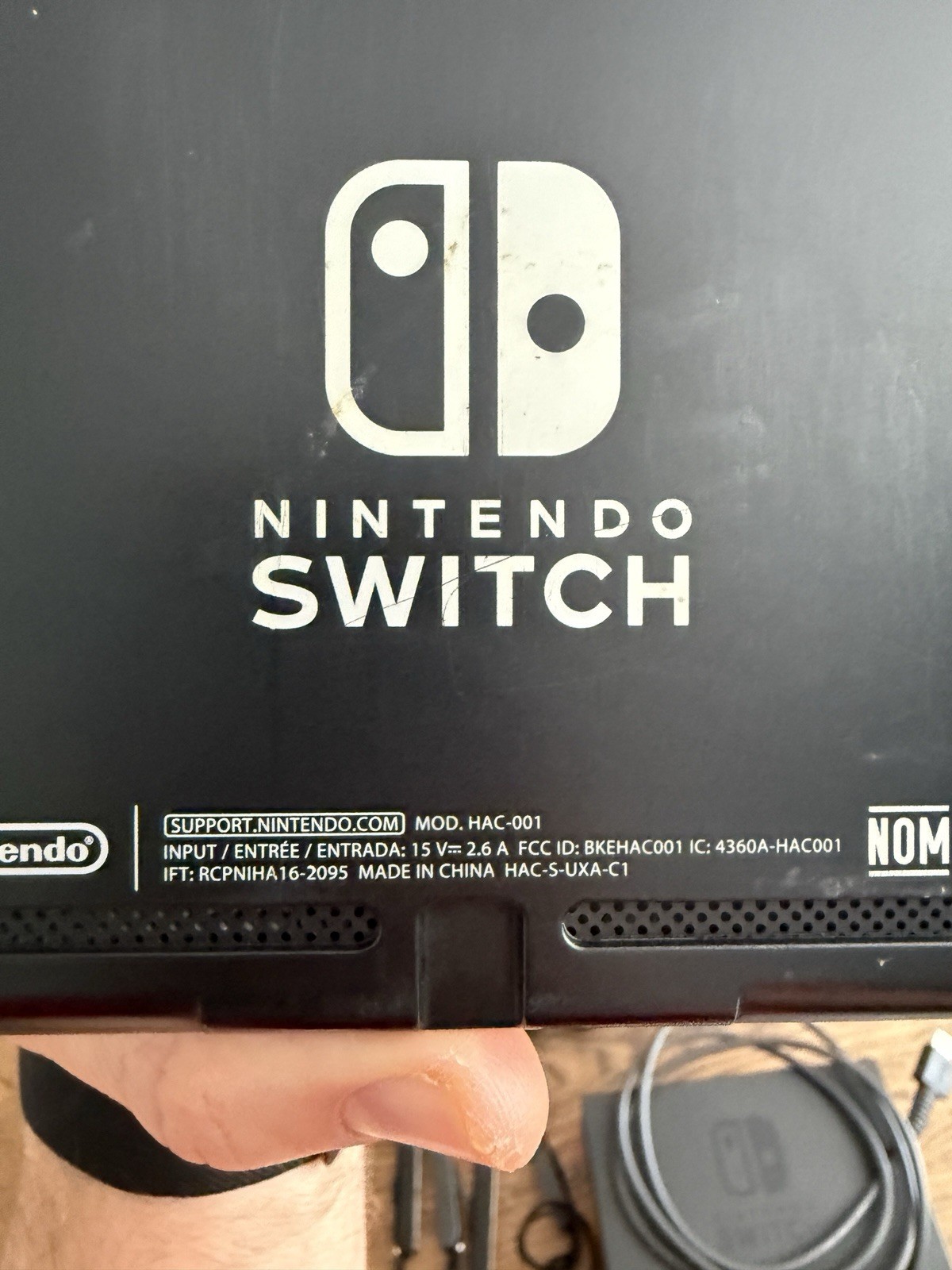 Nintendo Switch V1 Console Bundle 4 Joy-Cons 1 Grip 256GB Dock Cables Tested