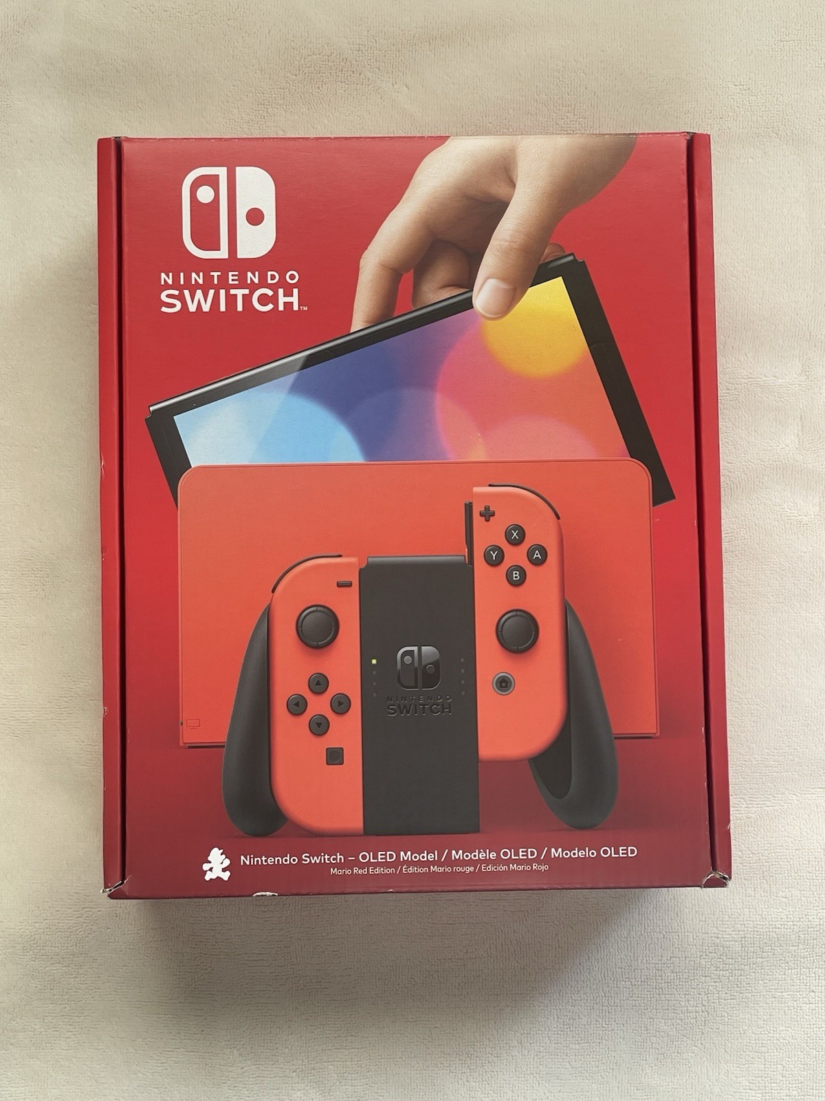 Nintendo Switch (OLED Model) Mario Red Edition 64GB Console W/ Screen Protector
