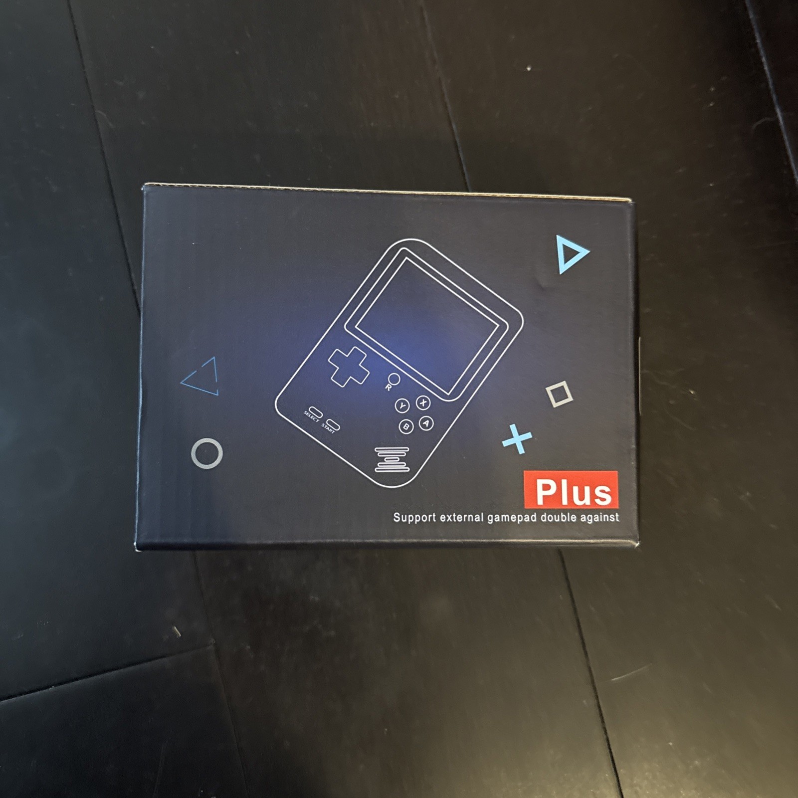 Game Box Plus- Hand Held Game System, Rechargeable Battery, BLUE, Brand New