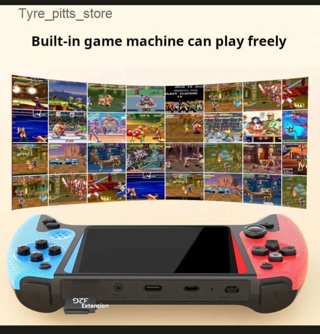 Q21 Handheld Game Console 3.5″ Screen 500 Games TV Connect Red Blue Black