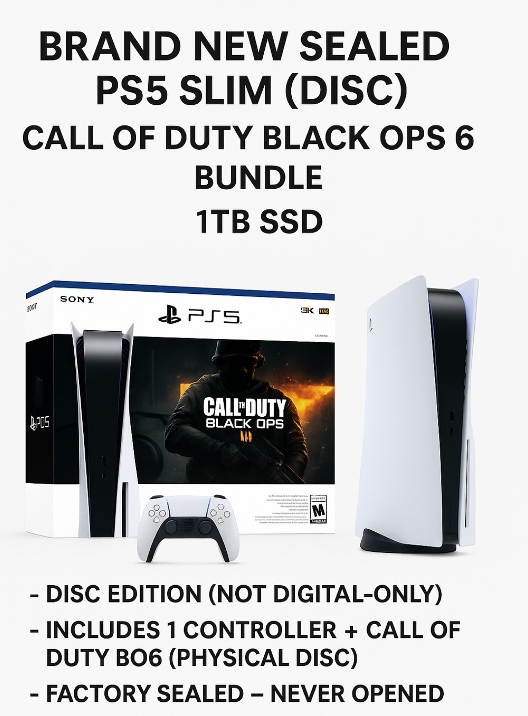 Ps5 Slim Black Ops 6 Bundle 1Tb