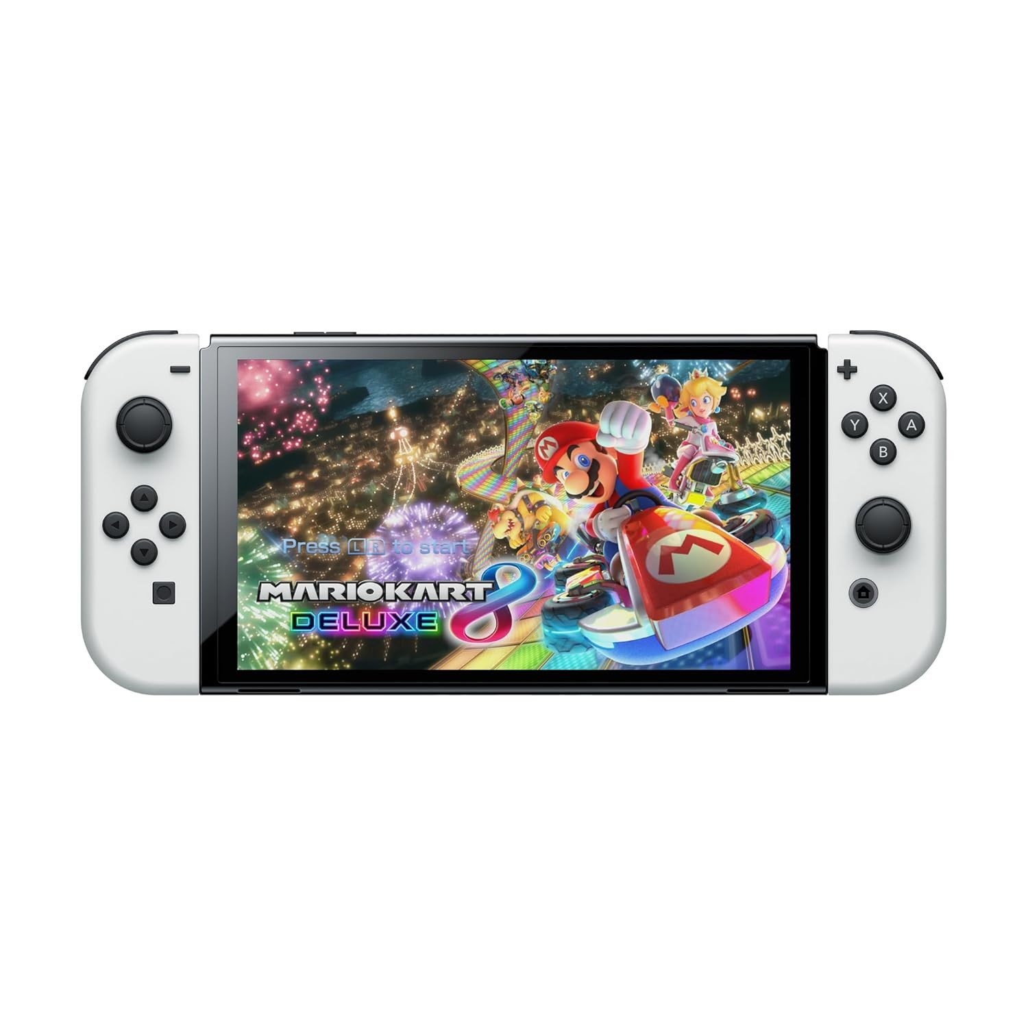 Nintendo Switch OLED Model Mario Kart 8 Deluxe White Joycon Console Bundle