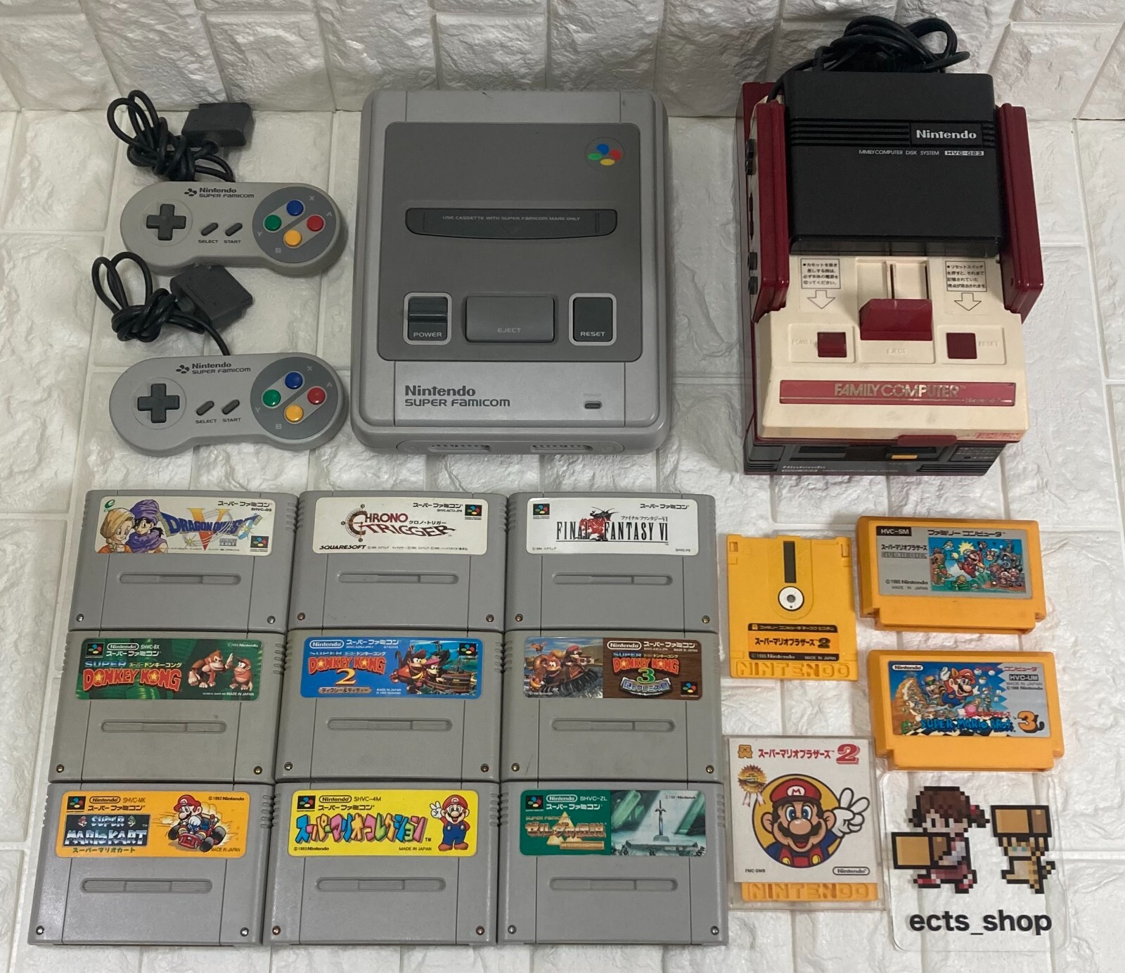 Famicom Disk system New belt Super famicom console set Main unit unmodified JP