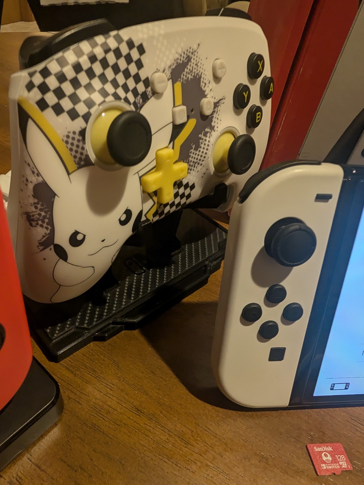 Nintendo Switch OLED Handheld Console 64GB White – 4 Games, Joycons, Extras