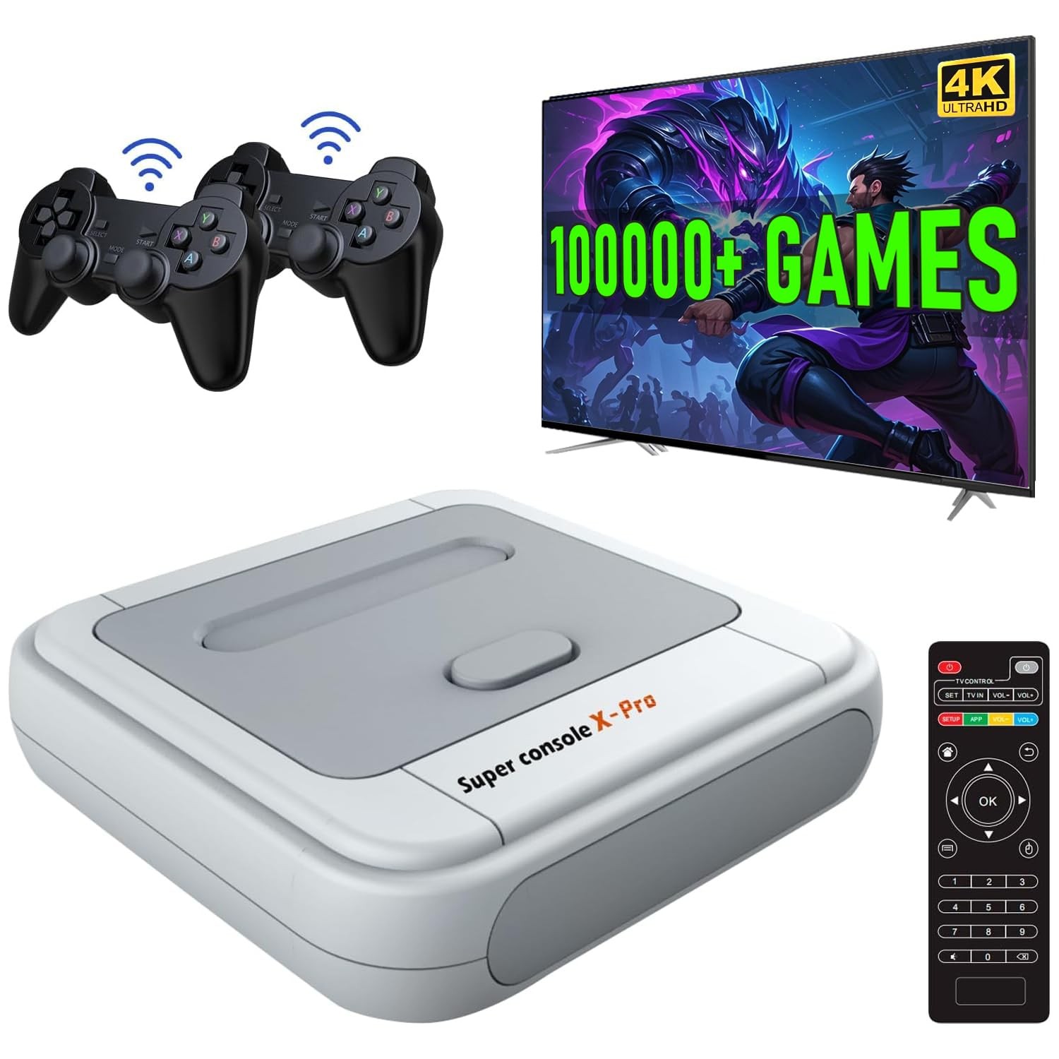 Kinhank Super Console X Pro with 100000+ Games,TV Game System in 1, Mini Ret…