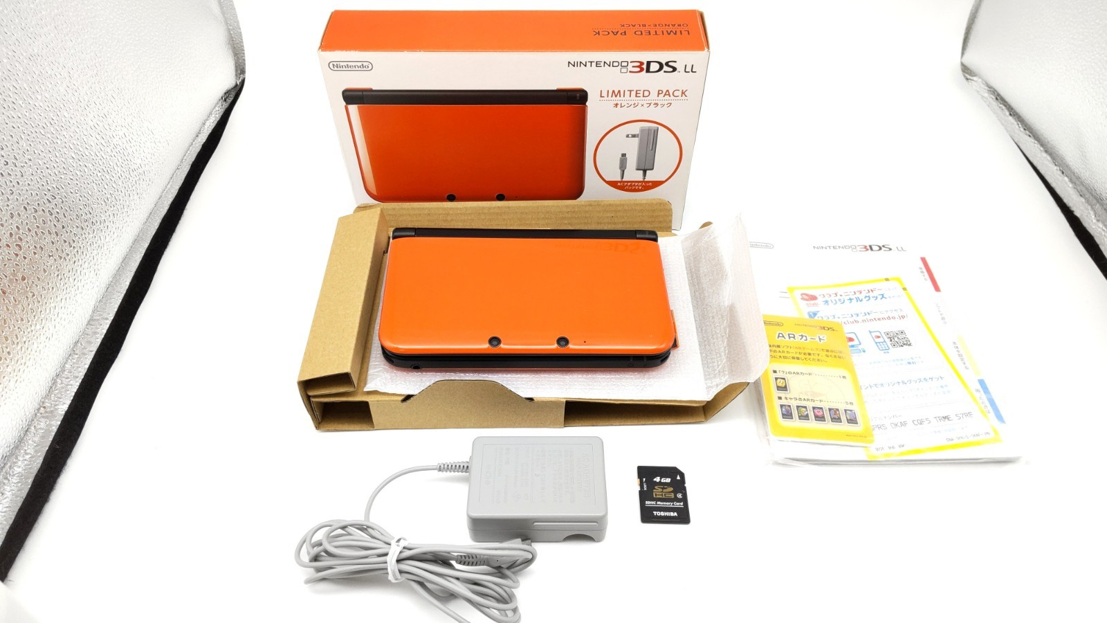 Nintendo 3DS LL Orange Black Limited Pack Console Japan W/BOX
