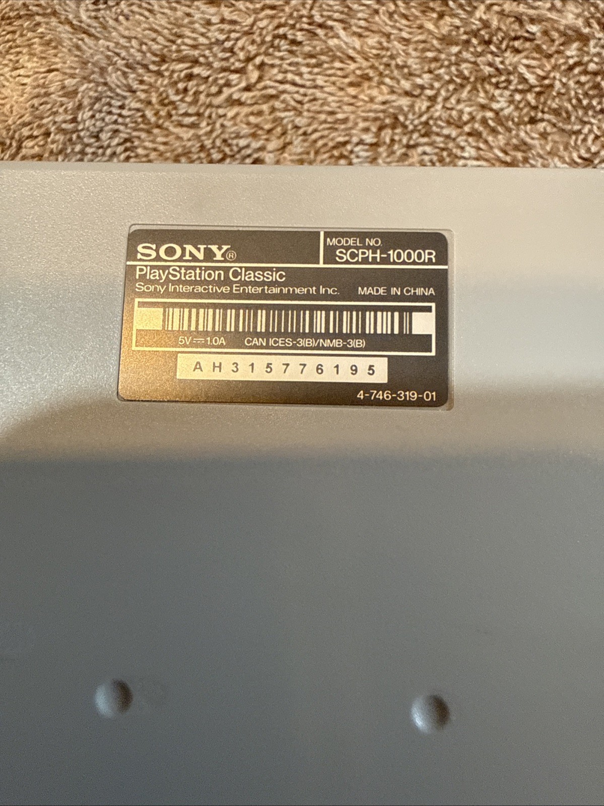 Sony PlayStation Classic Model SCPH-1000R With 2 Controllers