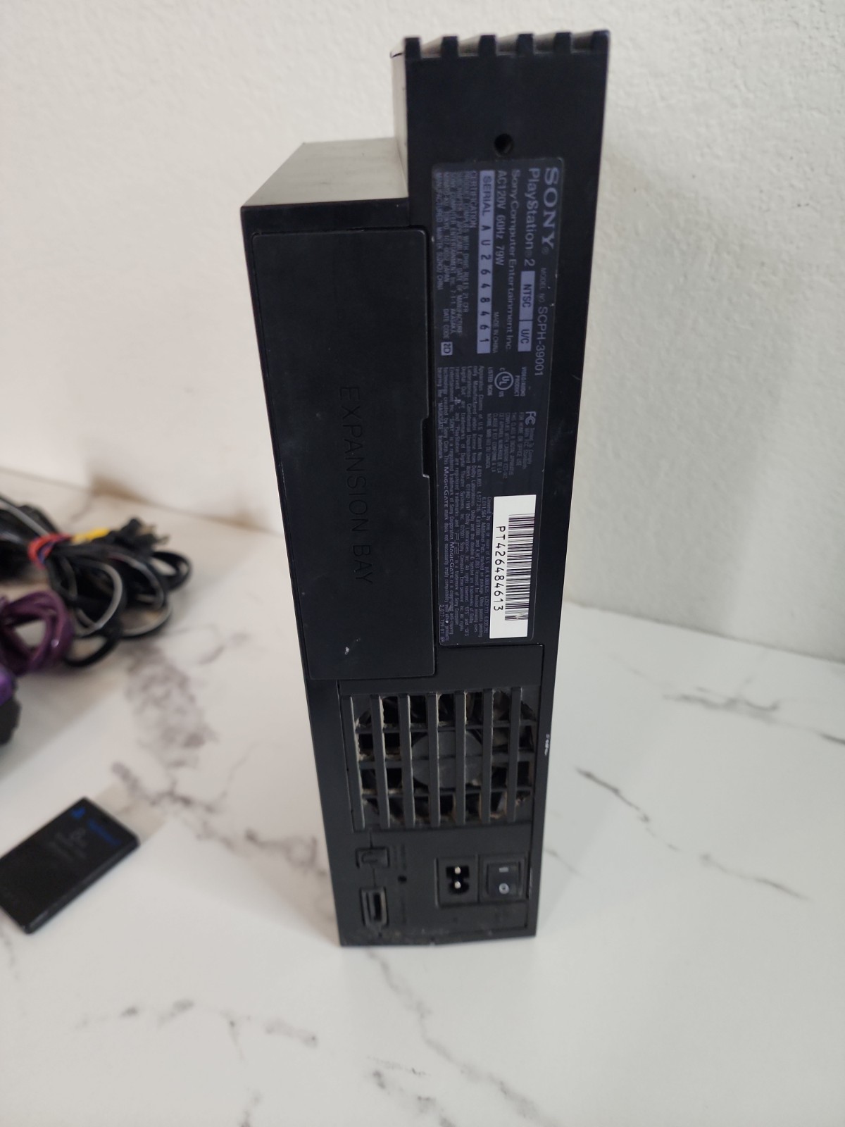 Sony PlayStation 2 Console – Black With Cords And Memory Card (SCPH-39001)