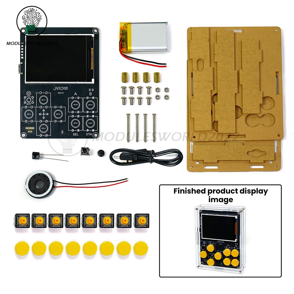 LCD Game Console DIY Kit Multifunction Weather Clock Xiaozhi AI Robot Soldering