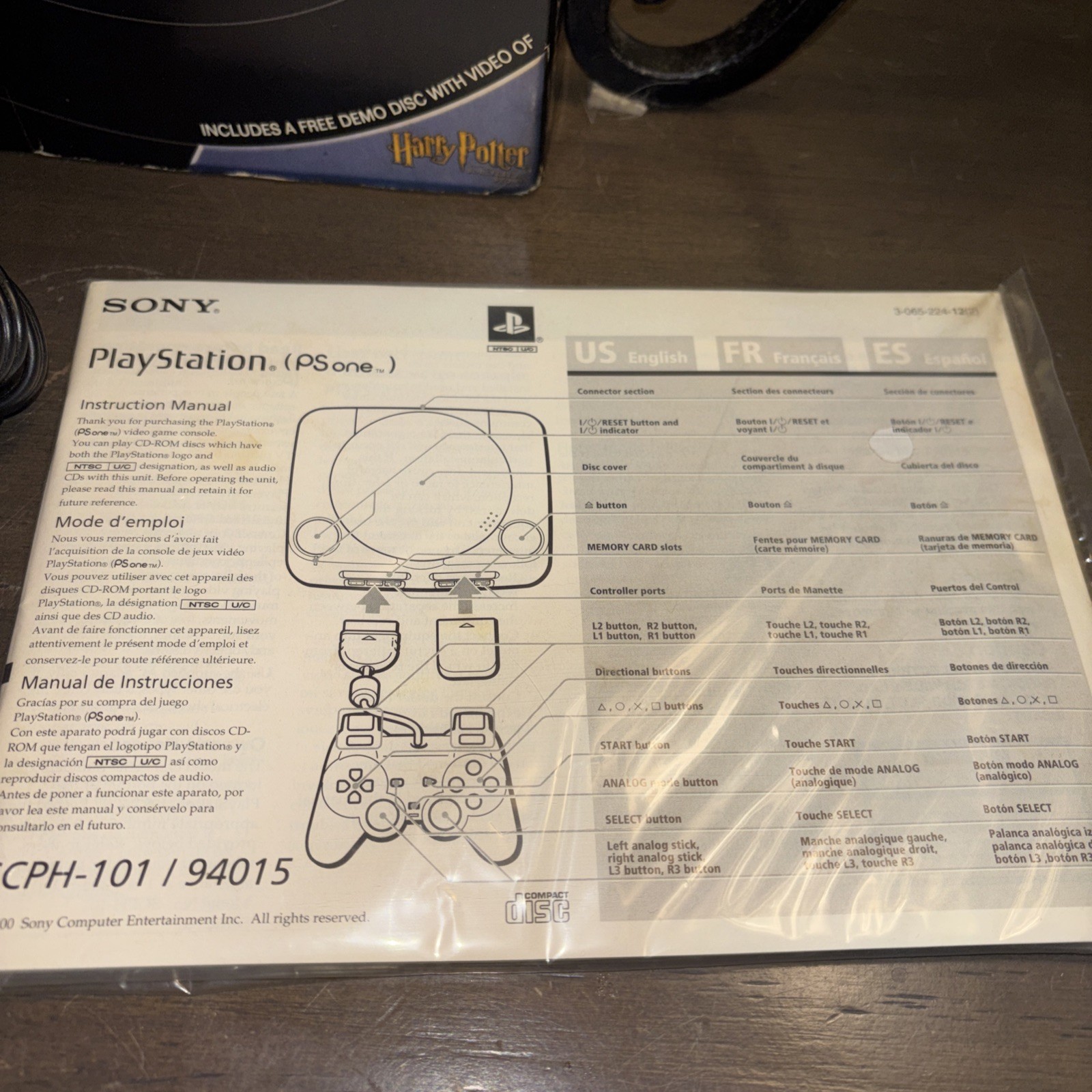 Sony PlayStation 1 PSOne PS1 Slim Console SCPH-101 In Box #graves