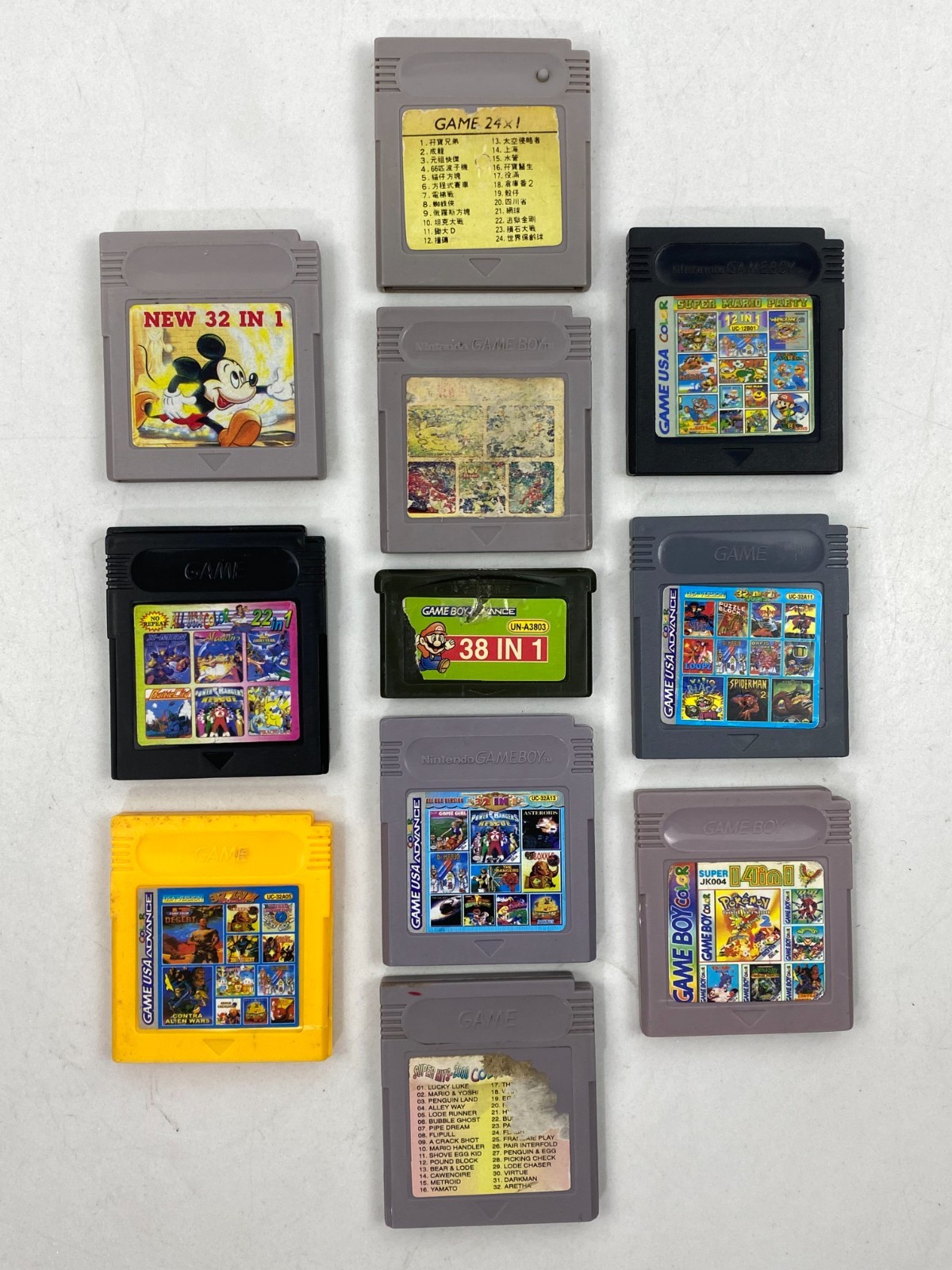Rare Taiwan Pokemon Collection Super 14 in 1 Multi Cart Combo Game Boy Advance