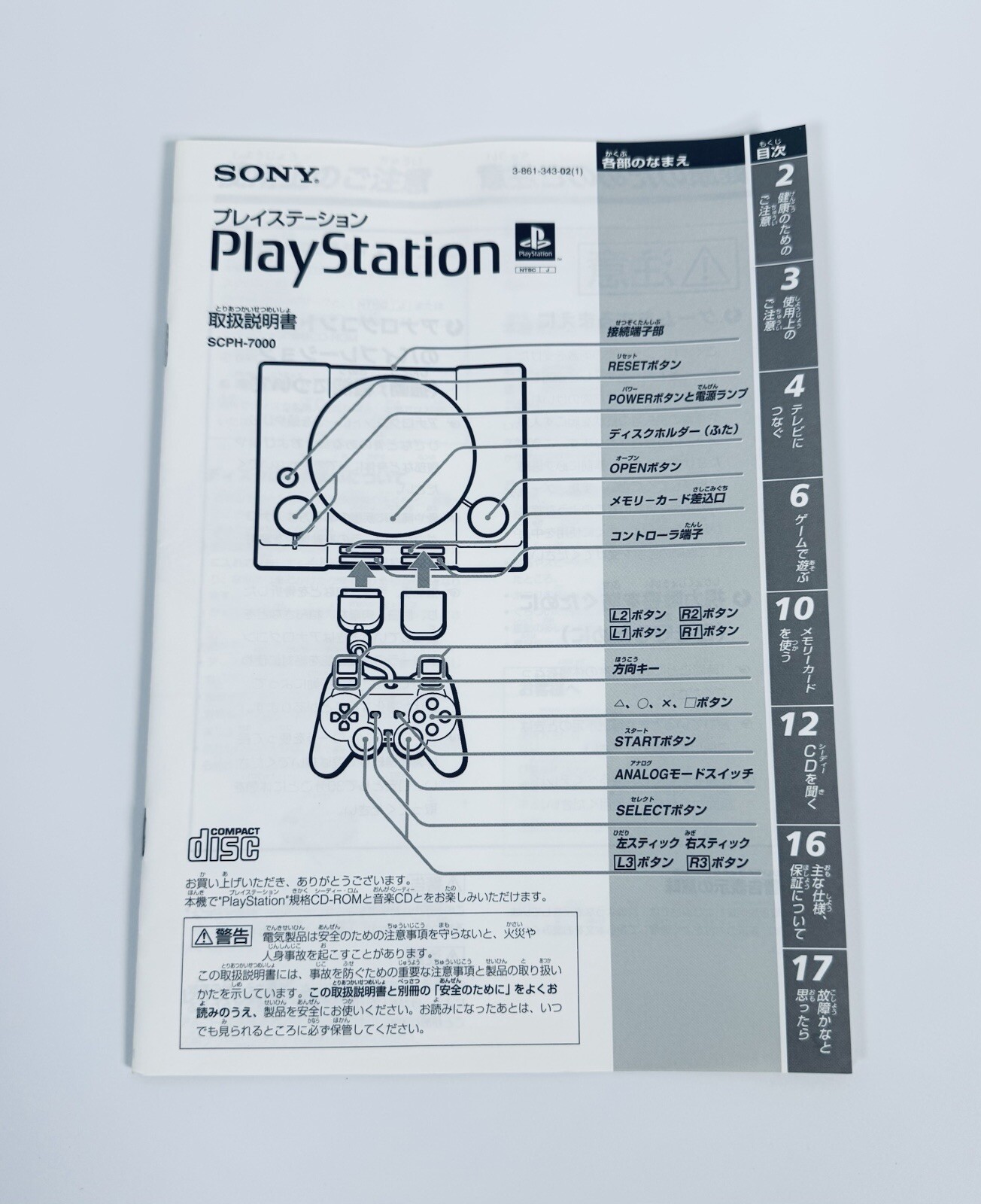 PlayStation 1 SCPH-5500 Console System w/Box Japan PS1 Sony from japan