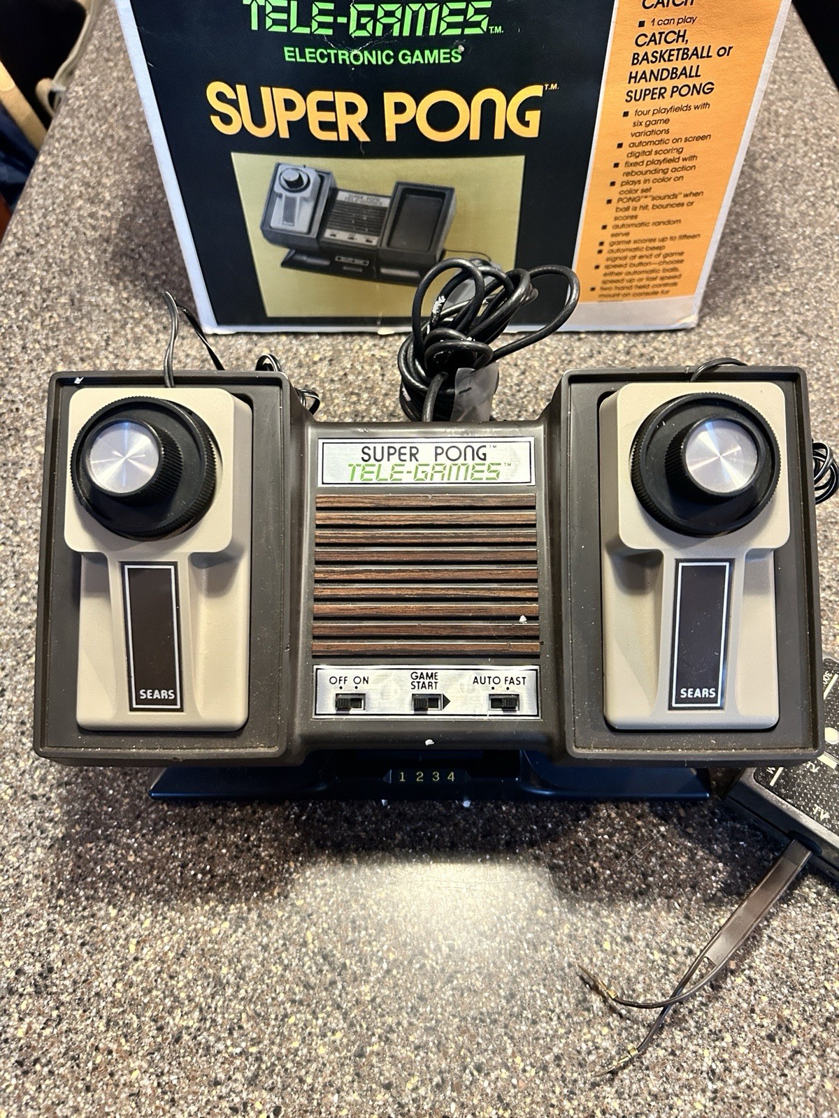 Vintage ATARI Sears Tele-Games SUPER PONG Console 637.997360 CIB WORKING