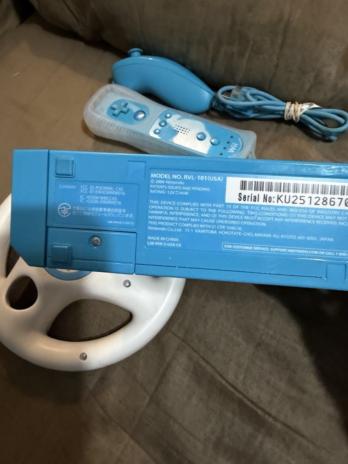 Nintendo Wii Blue RVL-101 Console Bundle – Tested Nice Condition