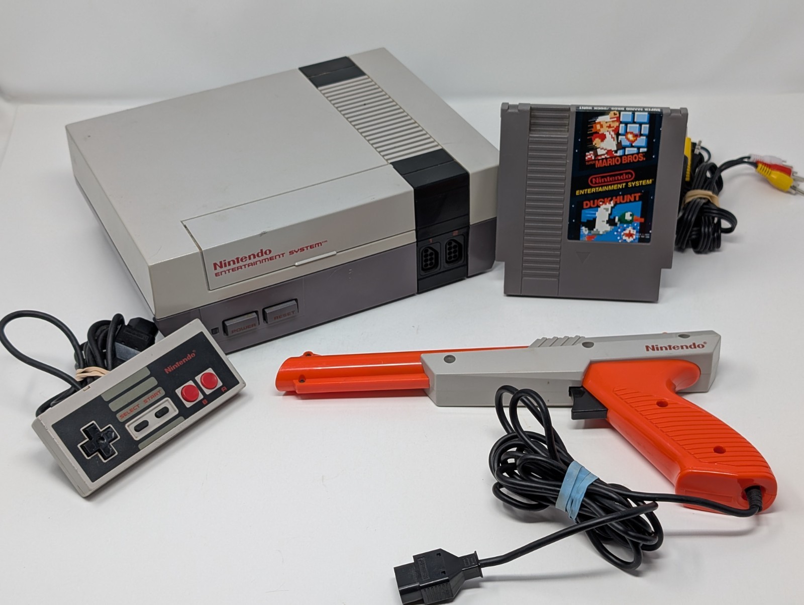 Nintendo NES Action Set Home Console With OEM Controller, Zapper Gun & Cables