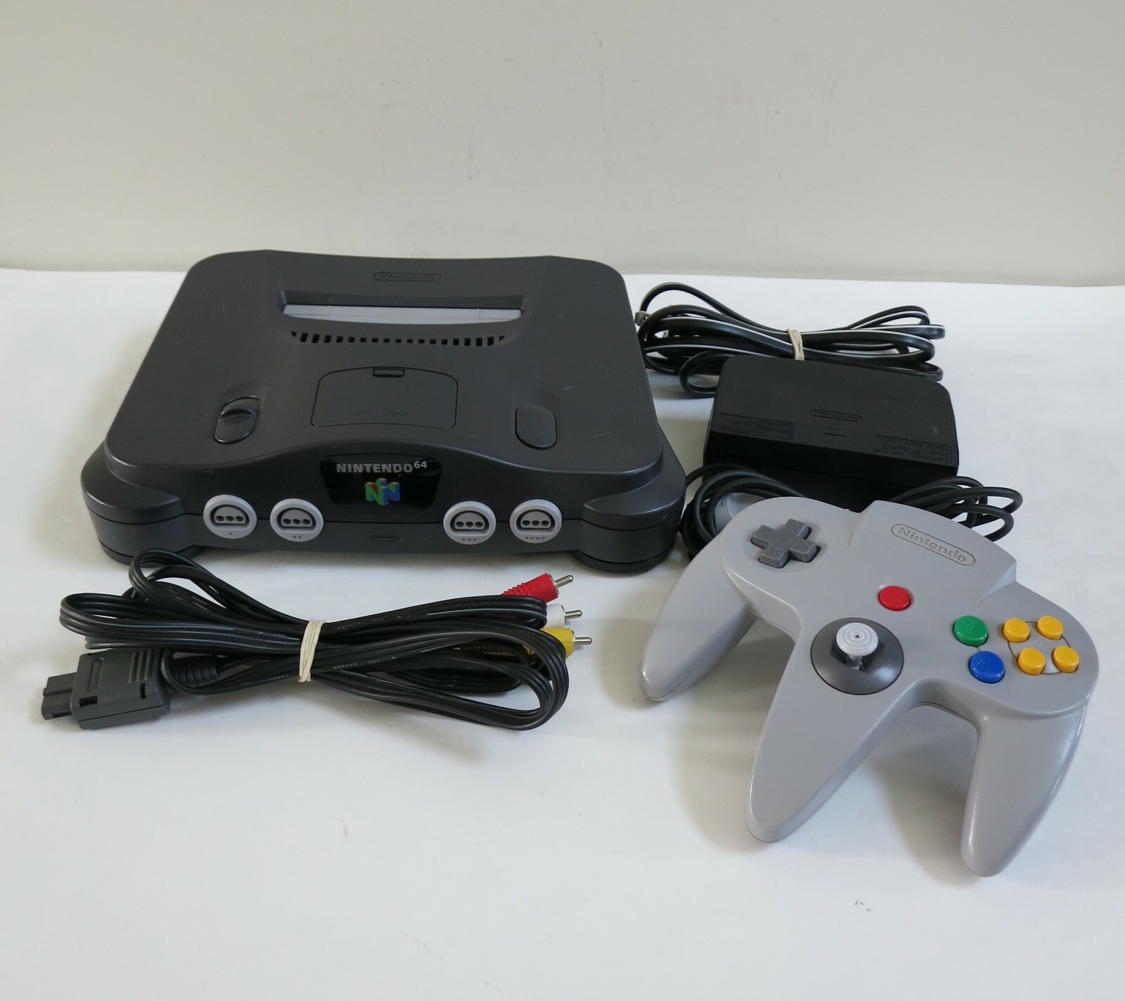 Nintendo 64 Video Game Console w/ Controller, Jumper Pack, Cable, Adapter Tested